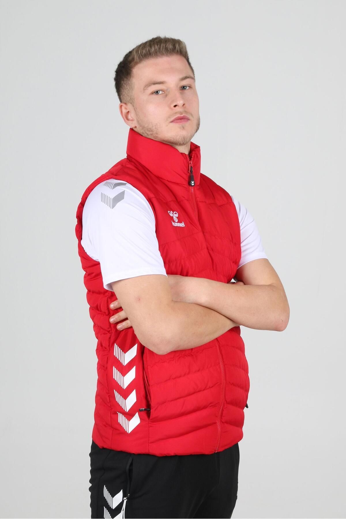 جلیقه ورزشی قرمز مردانه برنده سوگند اورجینال hummel