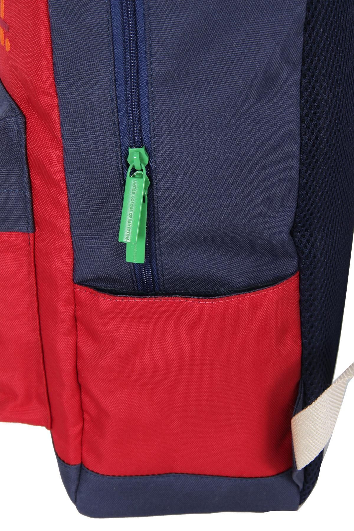 کیف United Colors of Benetton مدرسه ابتدایی Tricolor 70399-standard Std اورجینال - تصویر 5