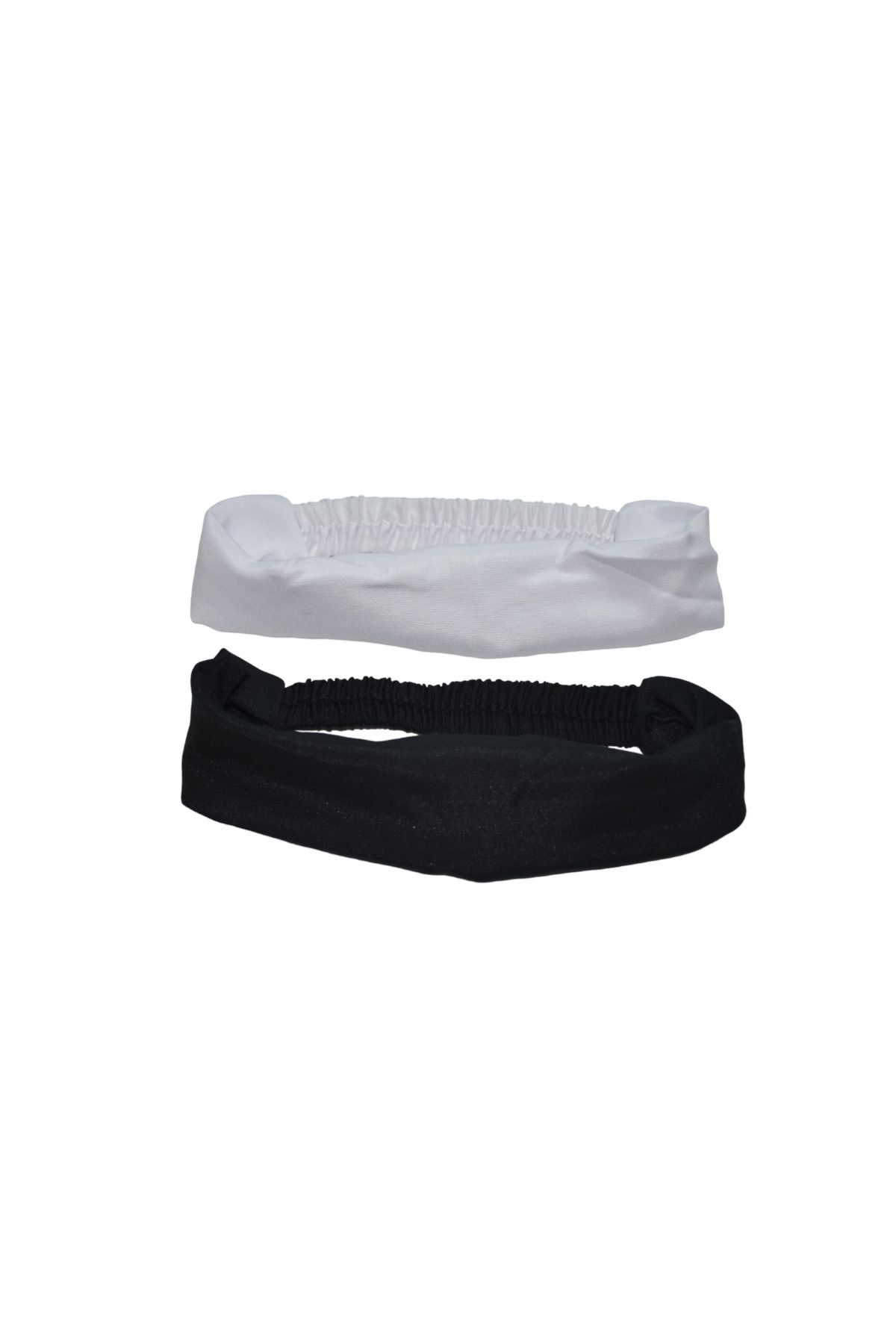 Bandana Kumaş Lastikli Paraşüt Model 2 li Siyah Beyaz 3