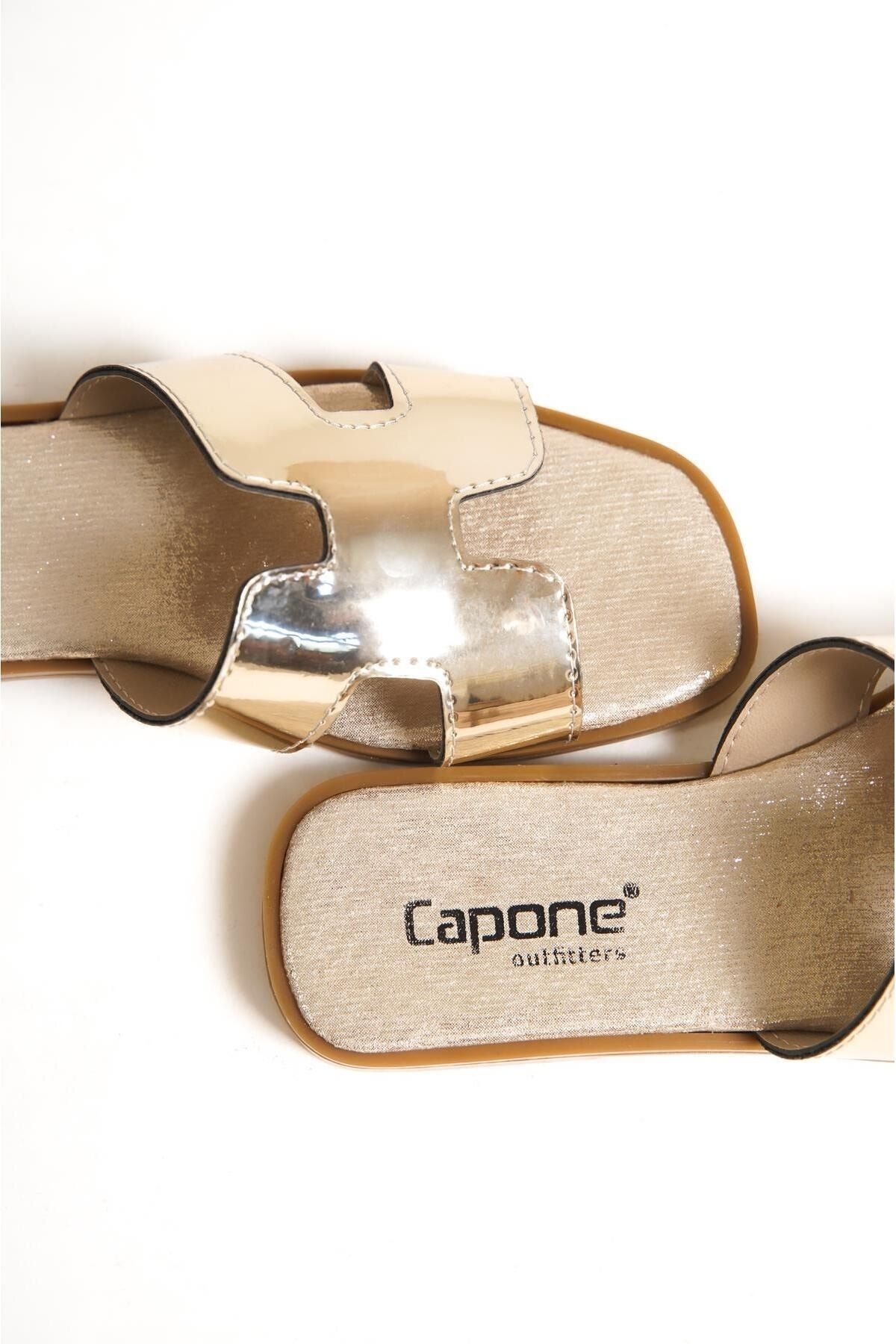 دمپایی طلایی زنانه Capone آینه های طلای Halsey Gold Capone Outfitters