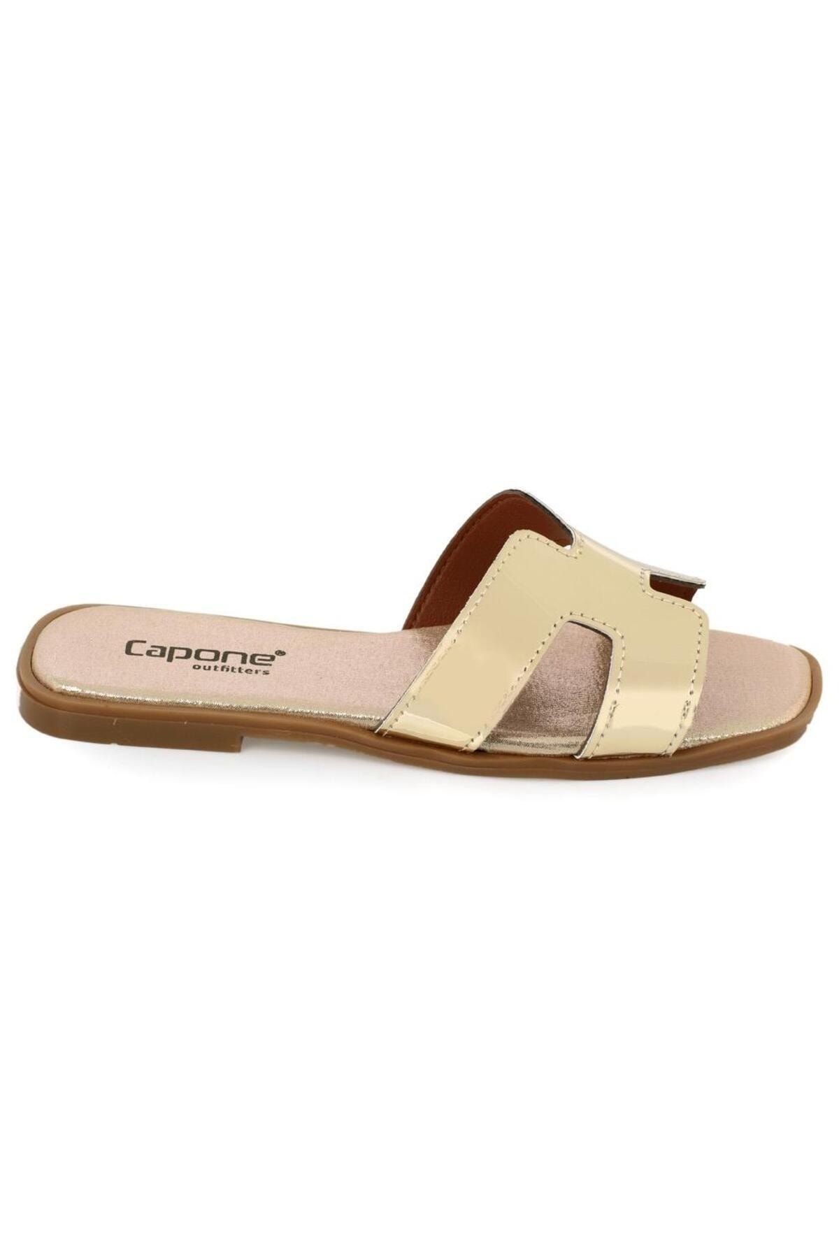 دمپایی طلایی زنانه Capone آینه های طلای Halsey Gold Capone Outfitters