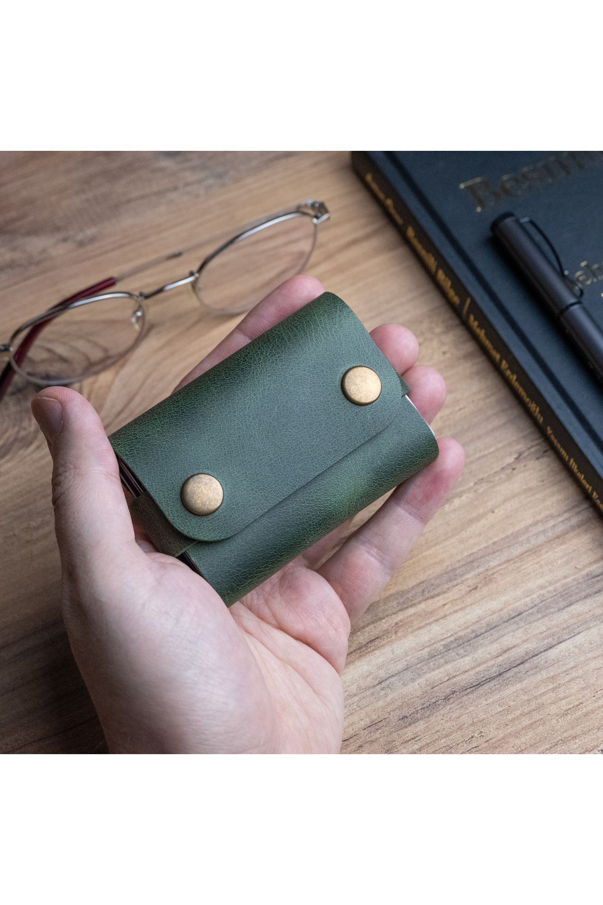 کیف پول مردانه سبز Atelier Duos | ficus اورجینال - تصویر 5