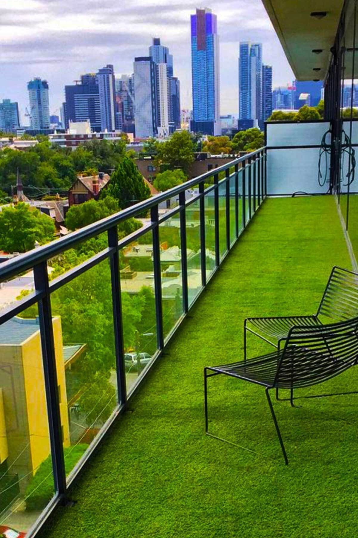 - Suni Yapay Çim Halı Serisi - 20mm - Yeşil - En 1.5 Metre - Yüksek Çim Hissi 2