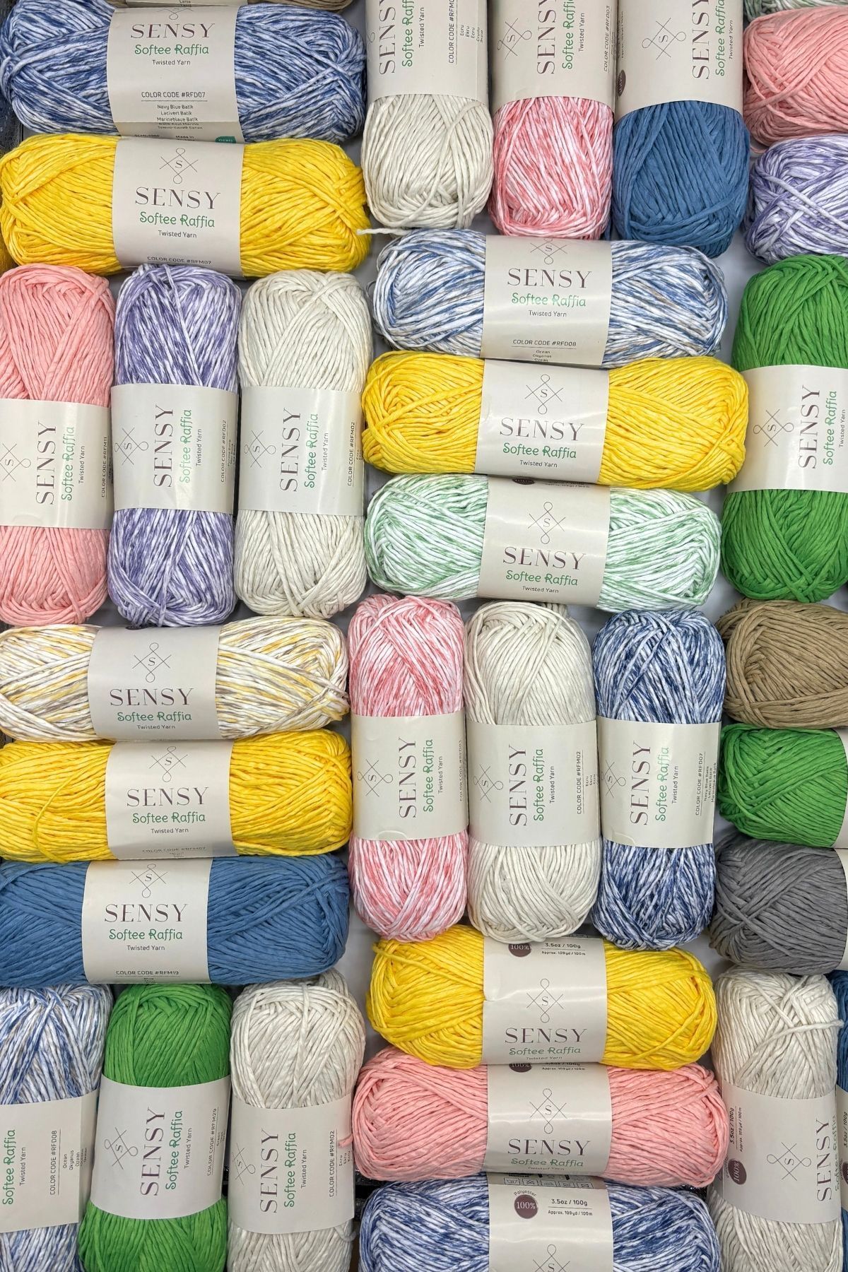 SENSY-Premium Softee Raffia - Soft Raffia Paper String Crochet String Hobby Hand Knitted String Skewer String Bag Ecru 3