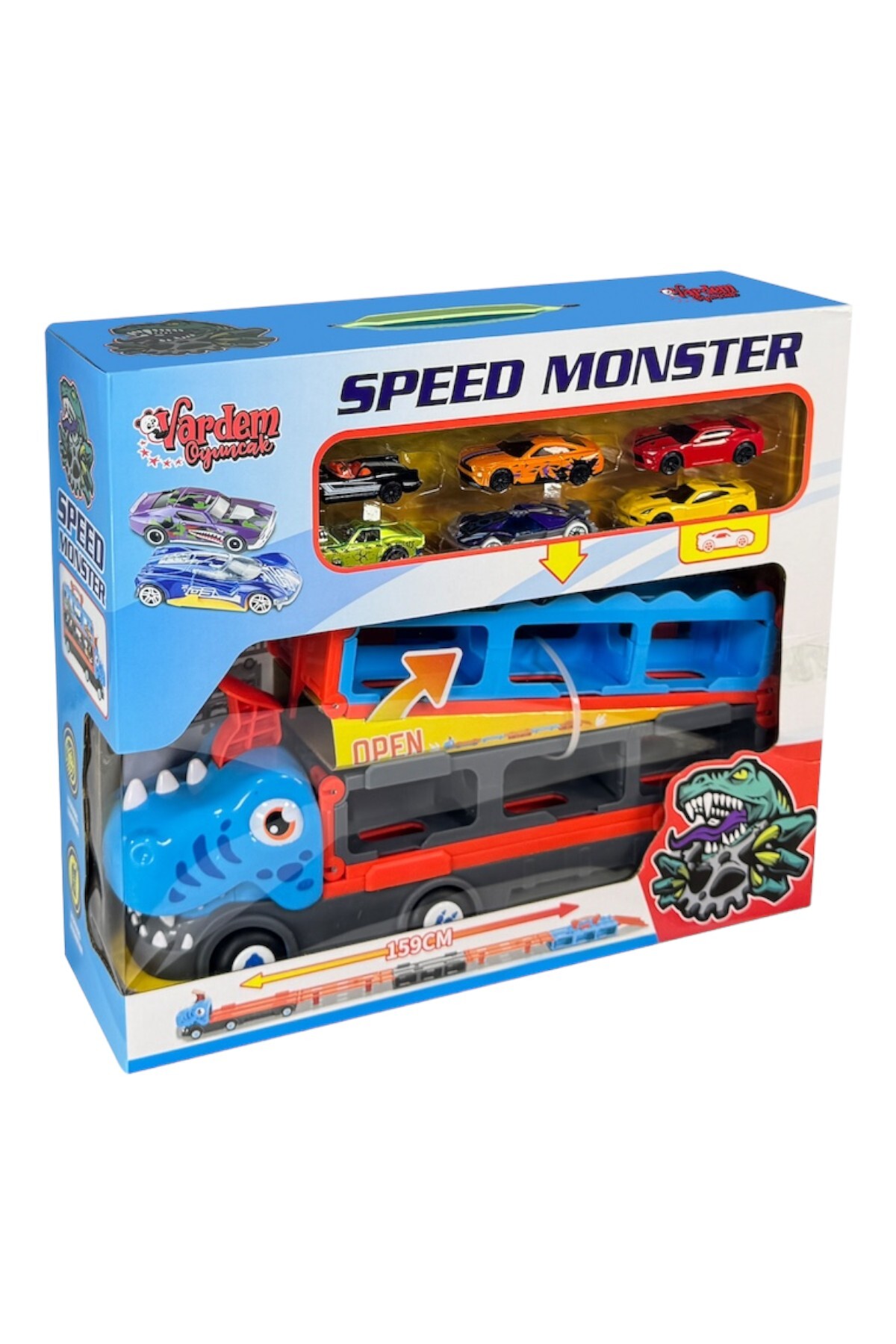 Oyuncakfabrikasi Parkurlu 6 Araçlı Araba Fırlatan Açılıp