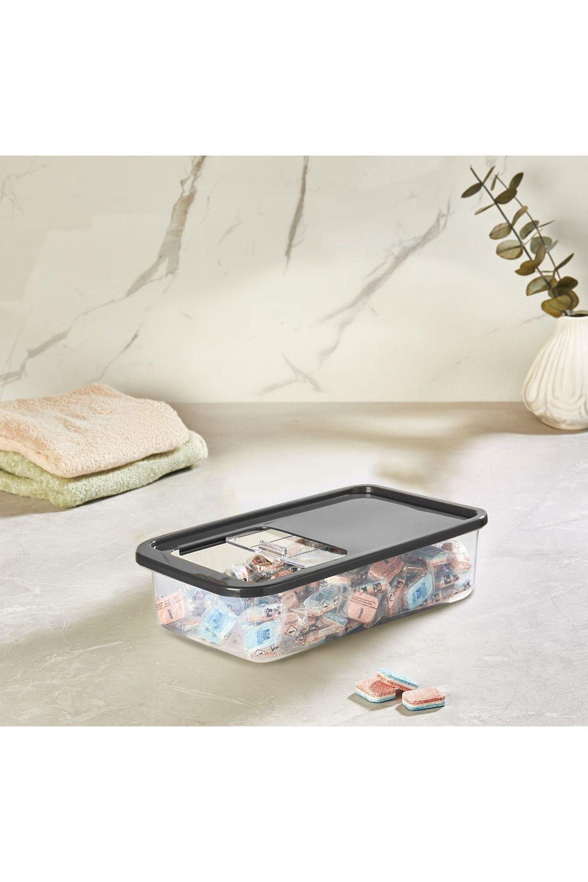 KRM HOME-5 Lt Multibox - Multi-Purpose Food and Pulses vs. Storage Container with Easy Sliding Lid 4