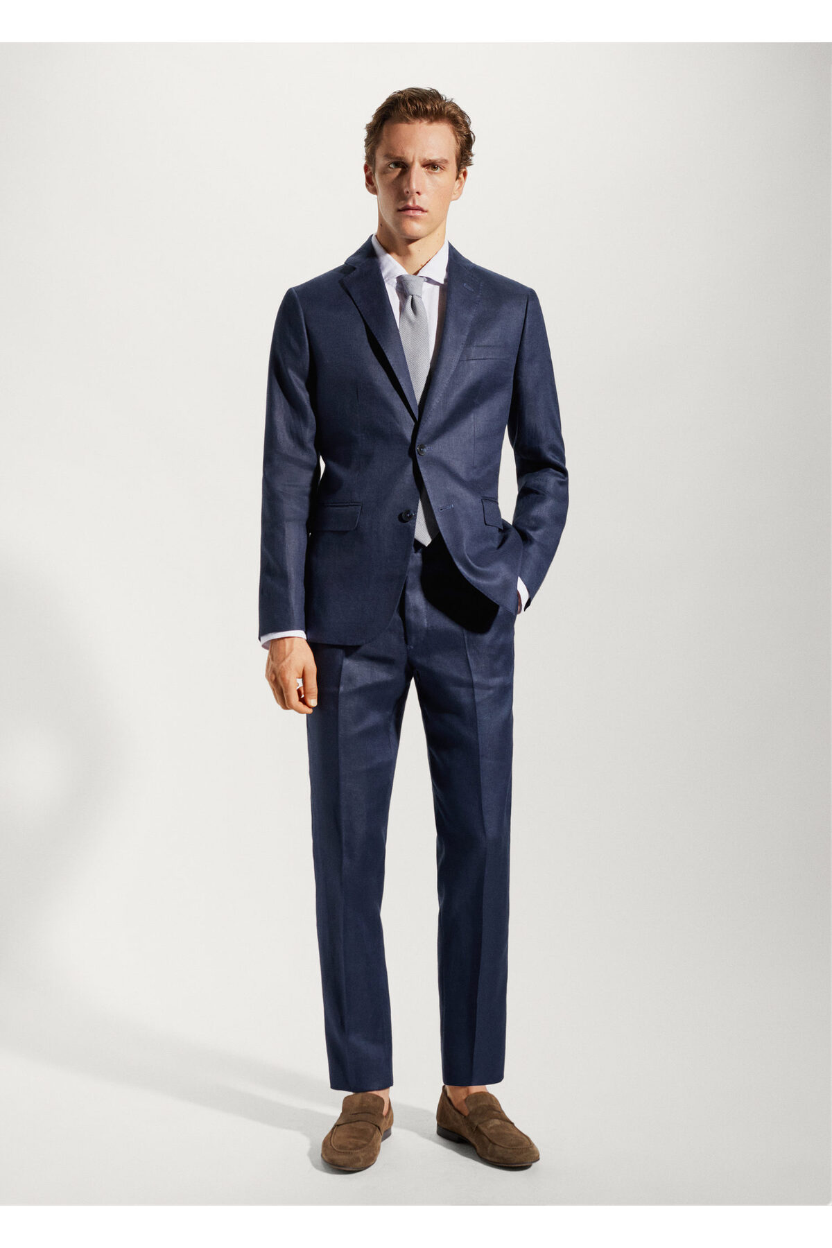 ژاکت مردانه آبی سرمه ای منگو | 57105502 اورجینال - تصویر 8