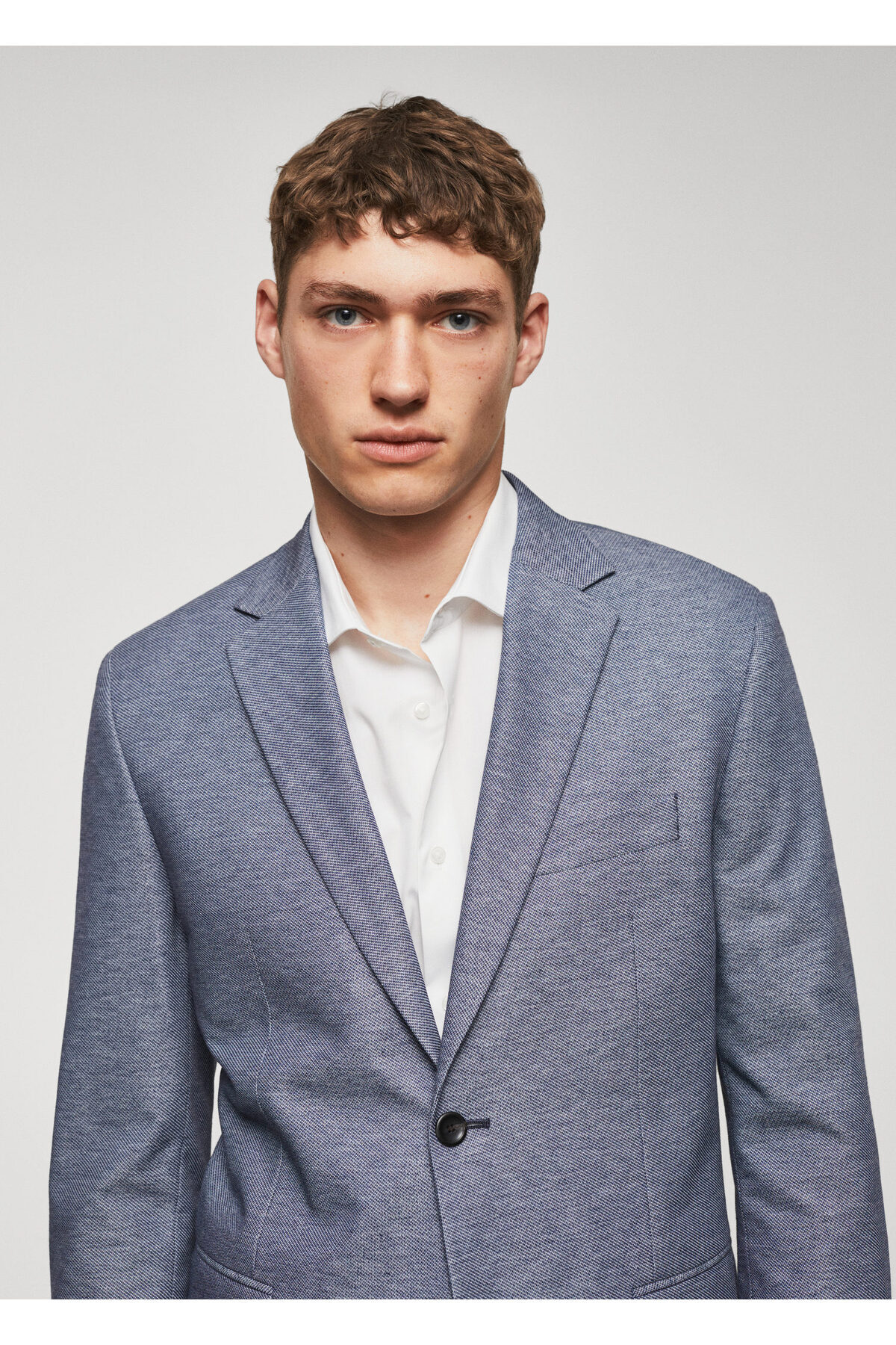 MANGO Man-Ανδρικό Blue Blazer - Μοντέλο57050550 1