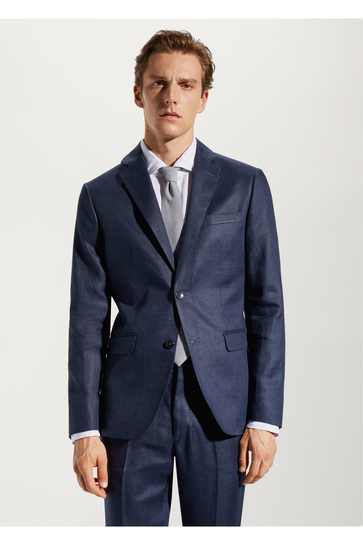 ژاکت مردانه آبی سرمه ای منگو | 57105502 اورجینال - تصویر 9