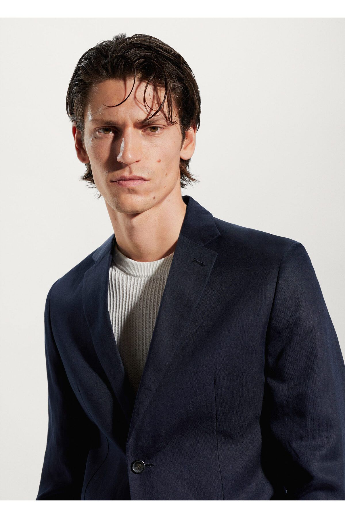 MANGO-Pánska námornícka modrá bunda Blazer -57140547 1