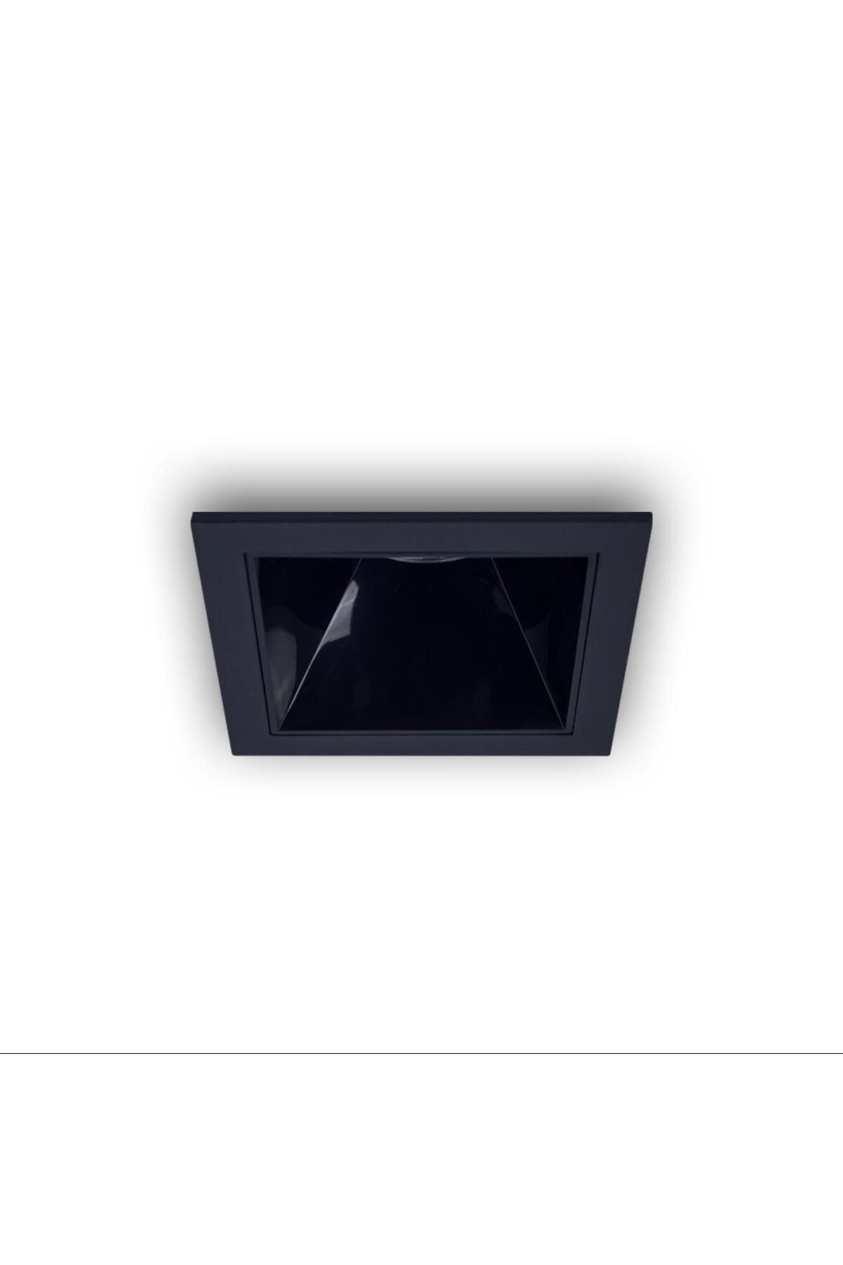 LIGHTMORE-Black Platinum Internal Coated Square Recessed Spot Luminaire - Frame with Gu10 Base 3