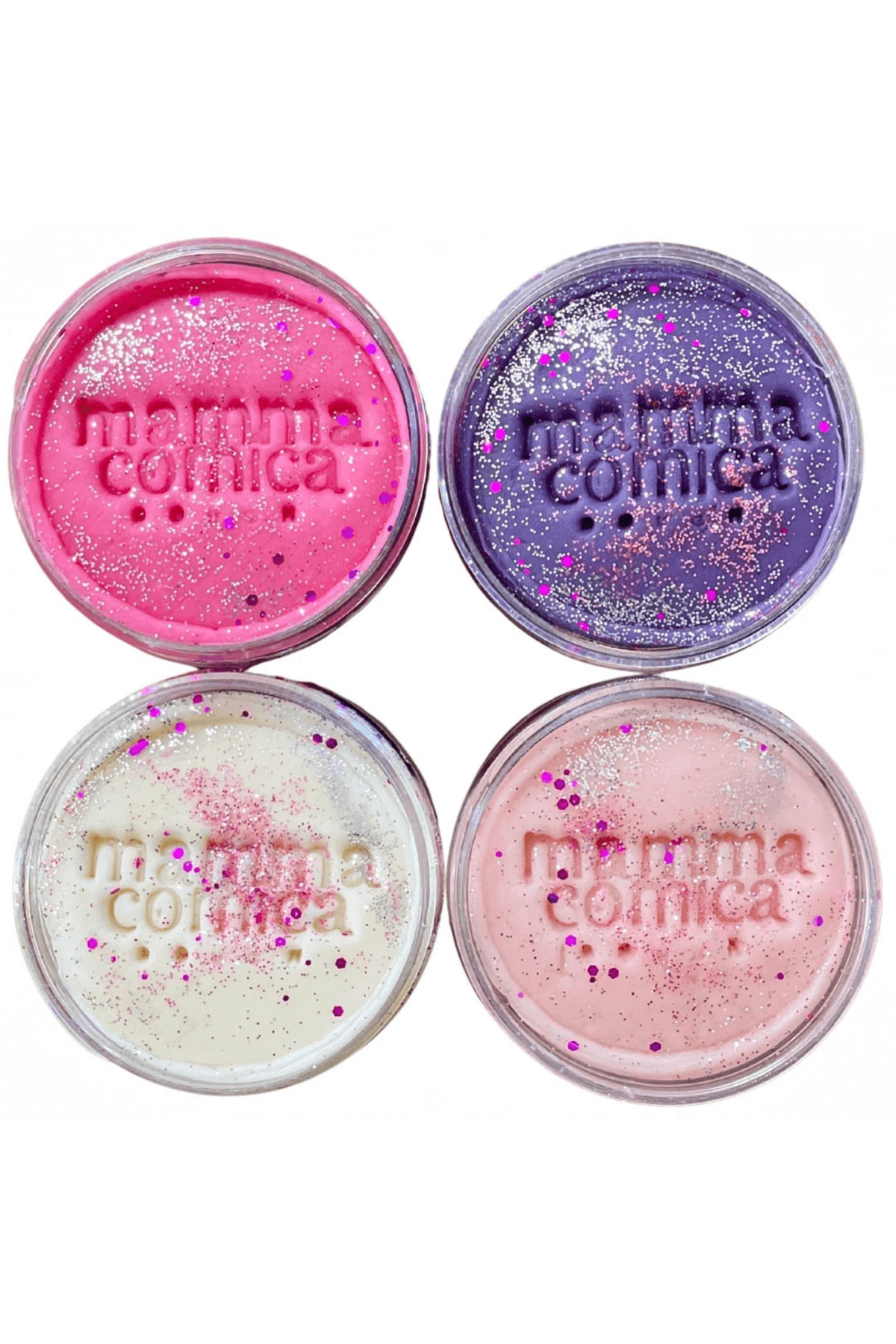 MammacomicaDough Mammacomica Dough 4'lü Doğal Oyun Hamuru - Simli 4x130gr