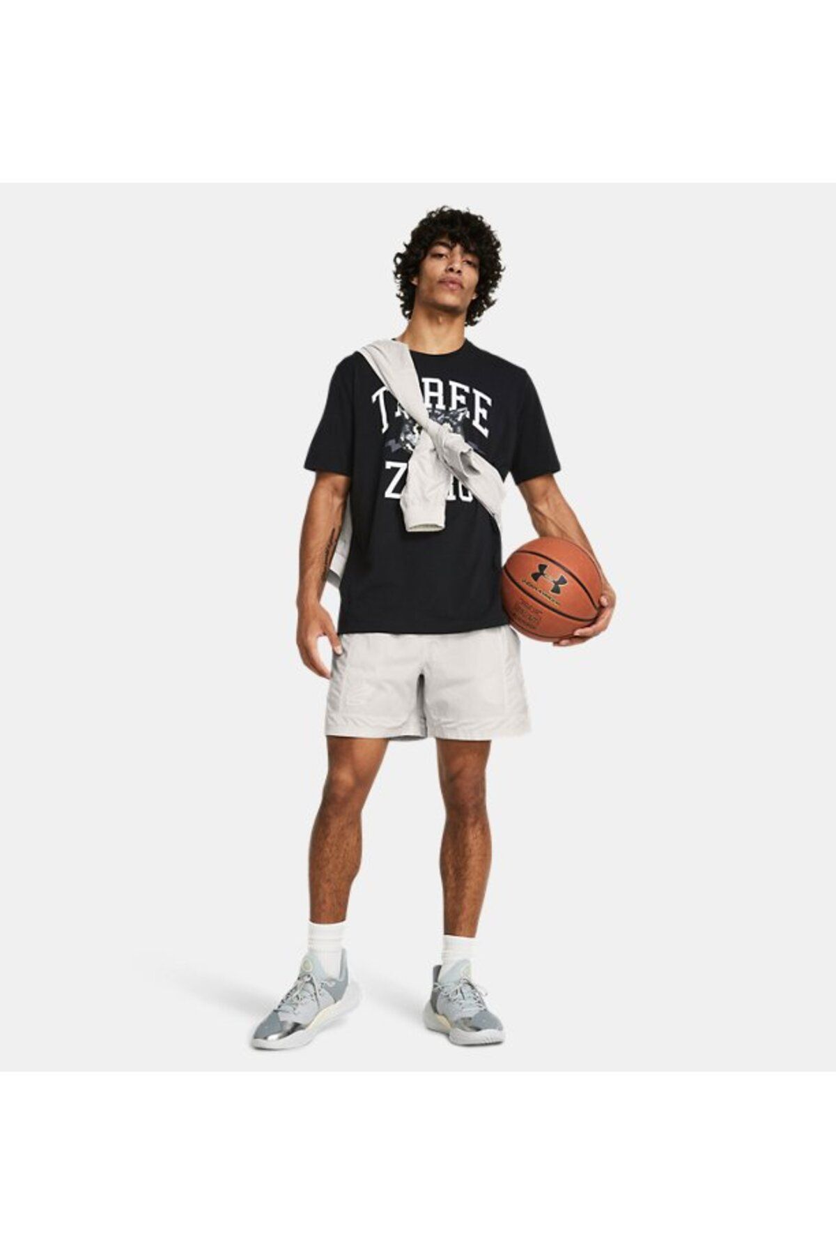 شورت ورزشی سفید مردانه بافندگی 1383373 114 Under Armour