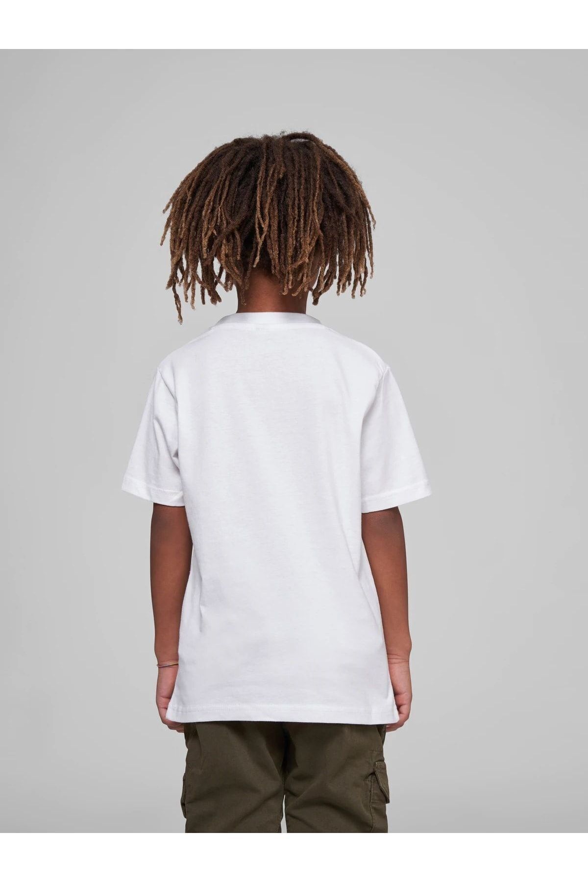 VASK Çocuk Oversize Unisex Kırmızı Anime Pamuklu Bisiklet Yaka Tişört fotoğrafı 2 (önizleme)