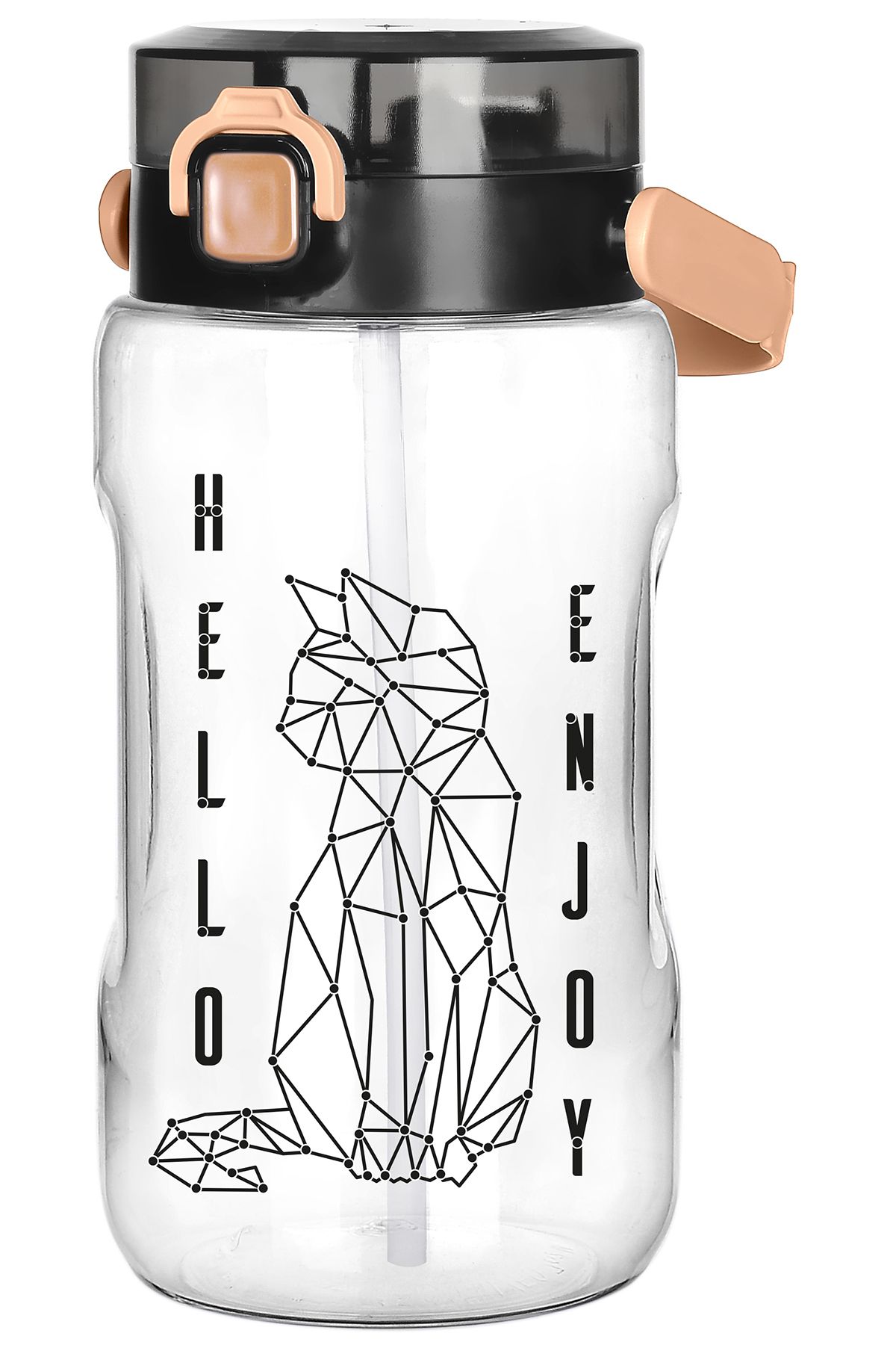Emofom-Watermode 1500 ml - 1.5 Lt Large Giant Straw Flask Drinker Sports Gym Flask 4
