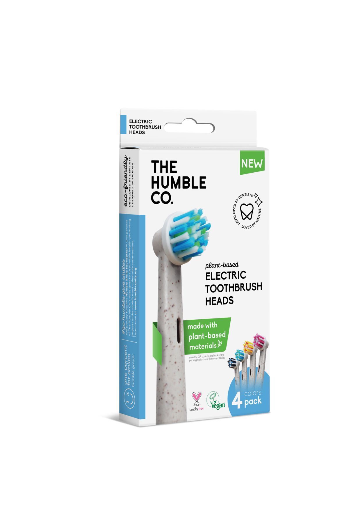 The Humble Co. Humble Bitki Bazlı Malzemeden Elektrikli Diş Fırçası Başlığı 4 Adet