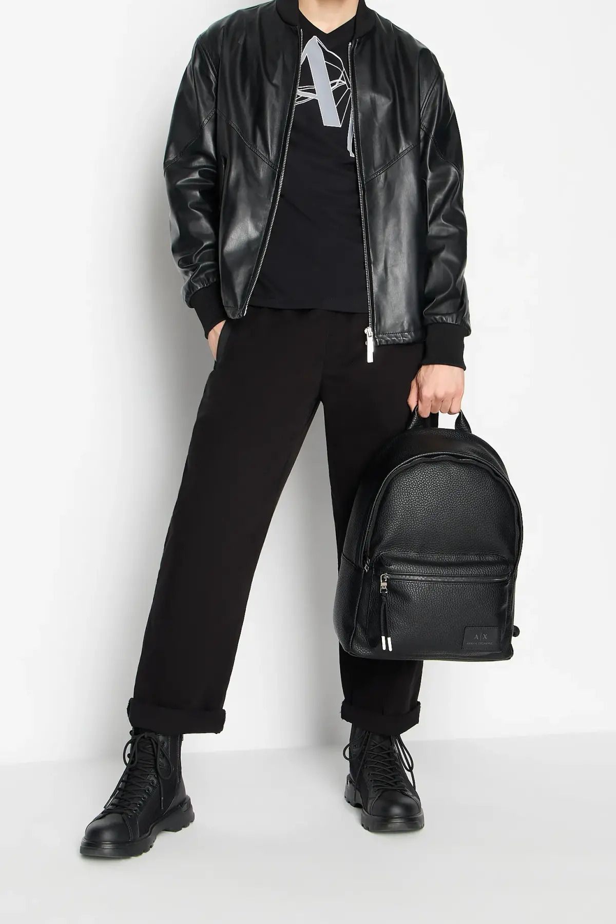 تی شرت مشکی مردانه دوچرخه یاکا سیاه Armani Exchange