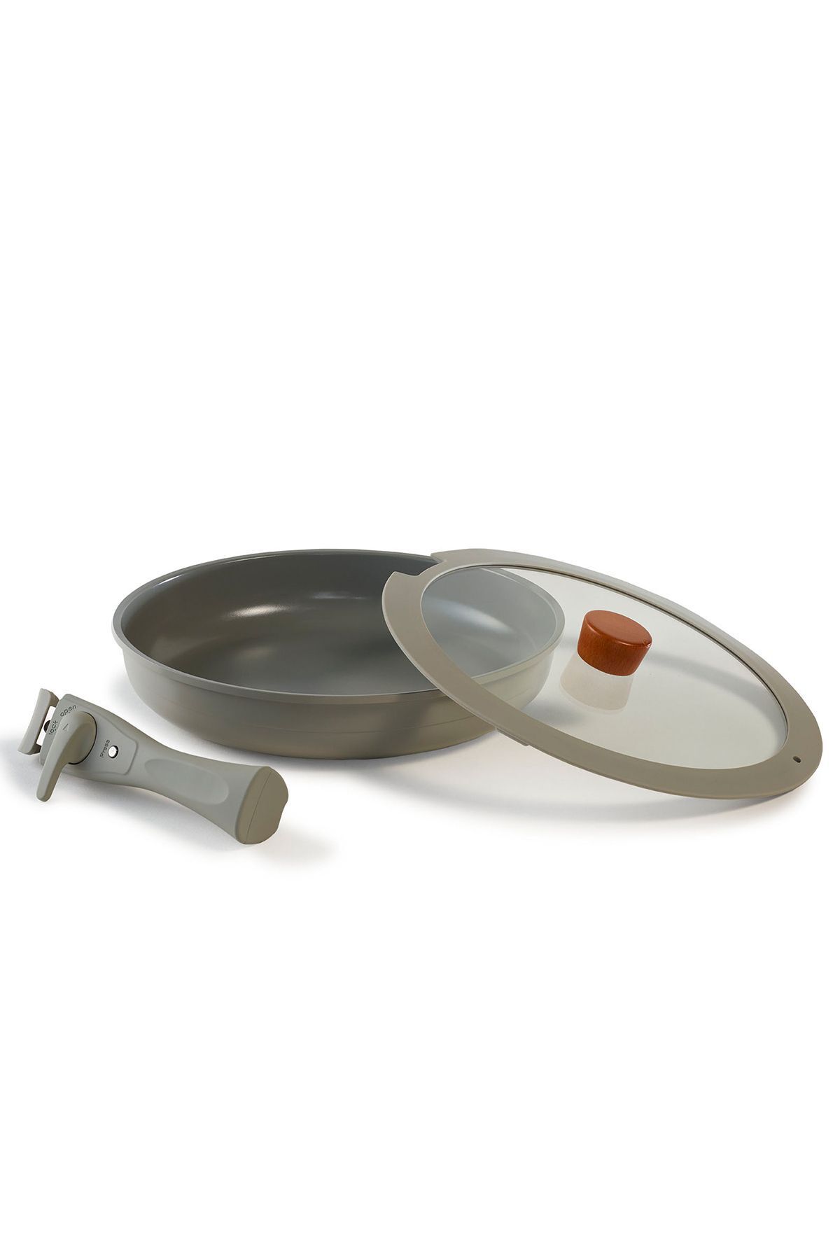 NEOFLAM-Midas Gray 15 Piece Nesting Induction Pot and Pan Set with Detachable Handle 4