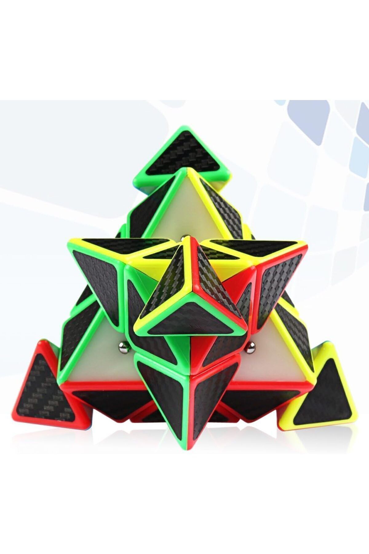LRS STORE-Moyu Meilong - Carbon Fiber Pyramid Rubik's Cube, Triangular Intelligence and Patience Cube Prism 6
