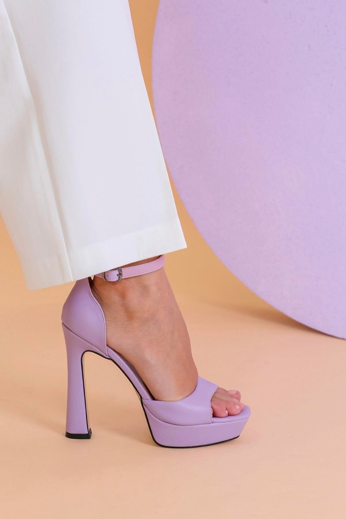 Lilac platform heels best sale