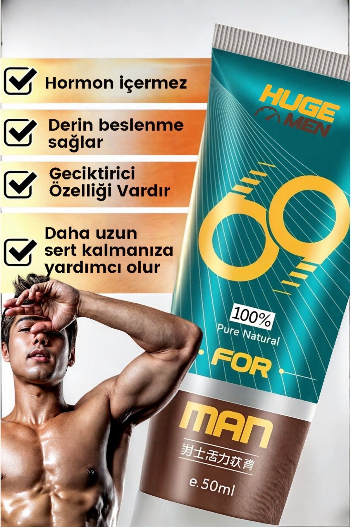 Doğal Penis Kalınlaştırıcılı, Büyütücülü ve Sertleştiricili Krem İtalyan Geçiktiricili Sprey 2