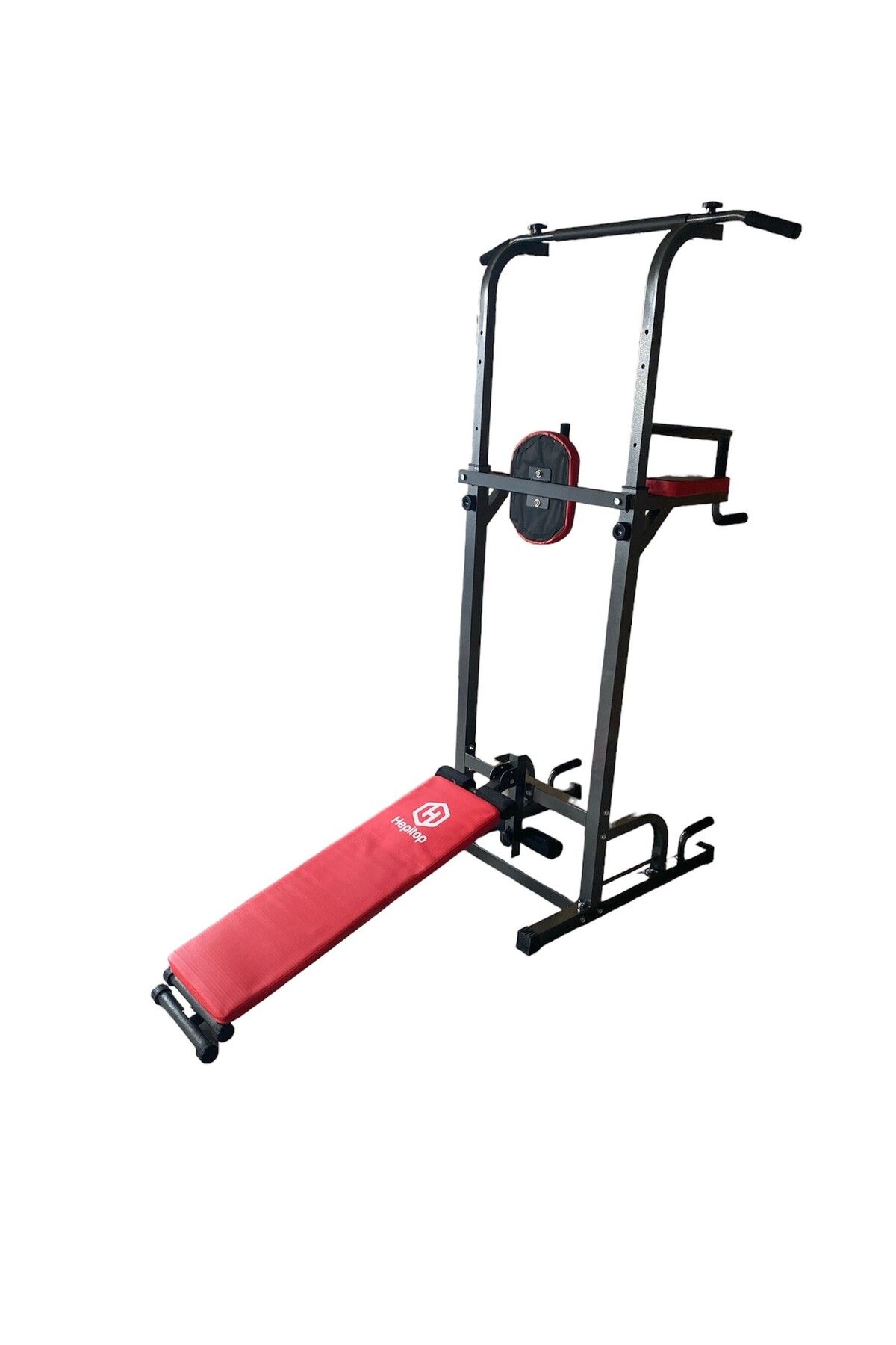HEPİTOP Hepitop Güç Kulesi Fitness Çalışma İstasyonu, Mekik Sehpası, Tutamaklar ve Bacak Uzatmaları Dips