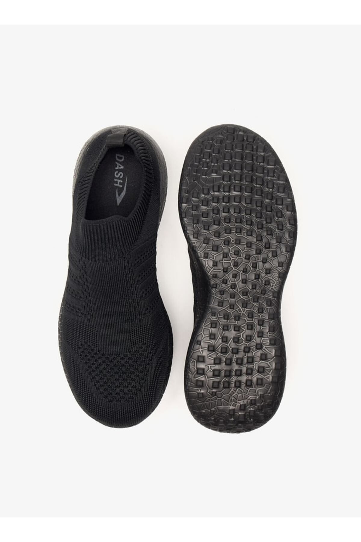 Dash-Textured Slip-On Walking Shoes with Pull Tabs 4