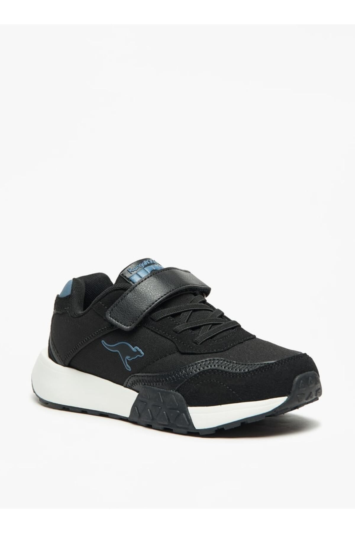 Kangaroos-Boys' Logo Embossed Walking Shoes with Hook and Loop Closure 1