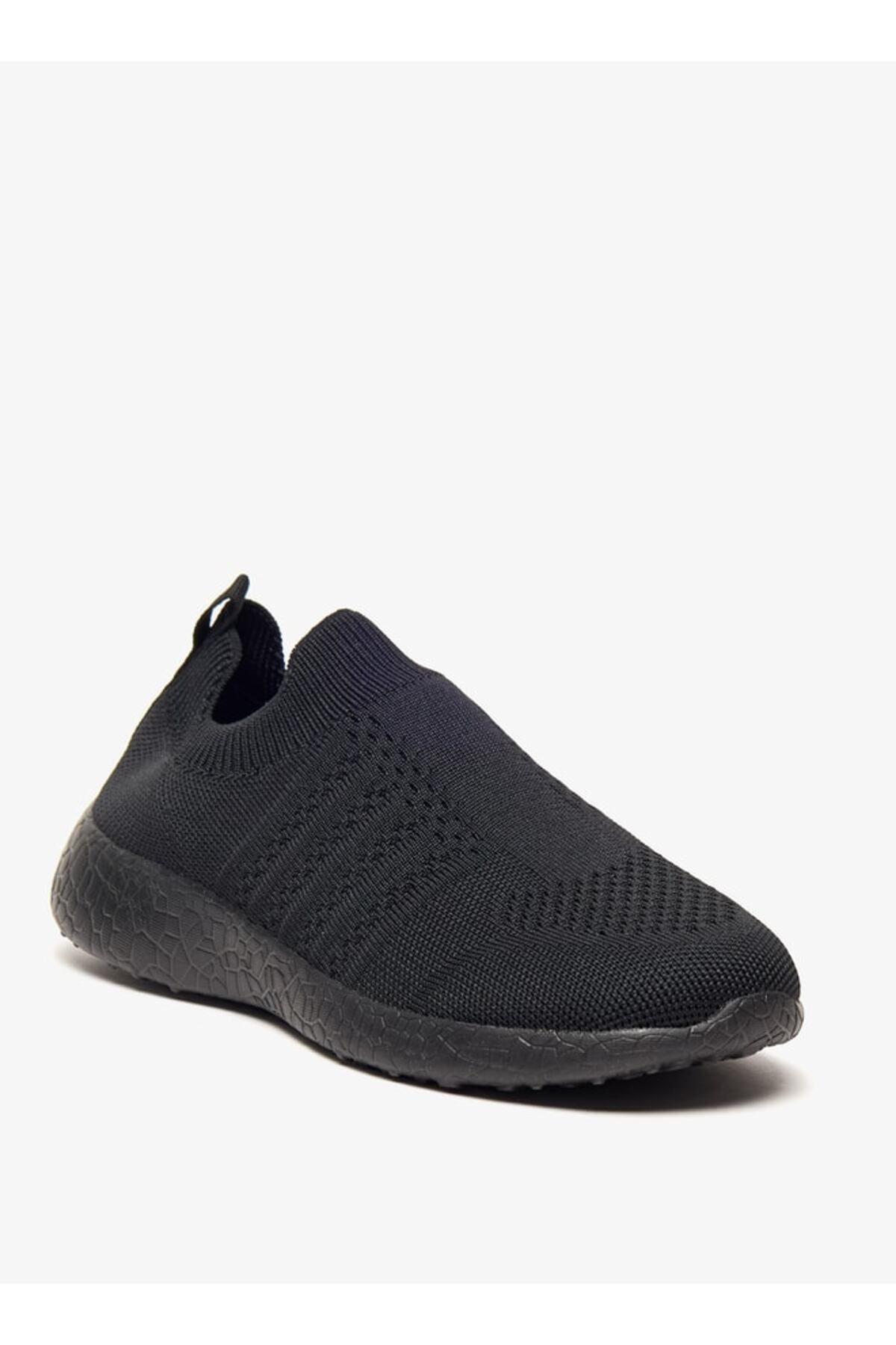 Dash-Textured Slip-On Walking Shoes with Pull Tabs 1