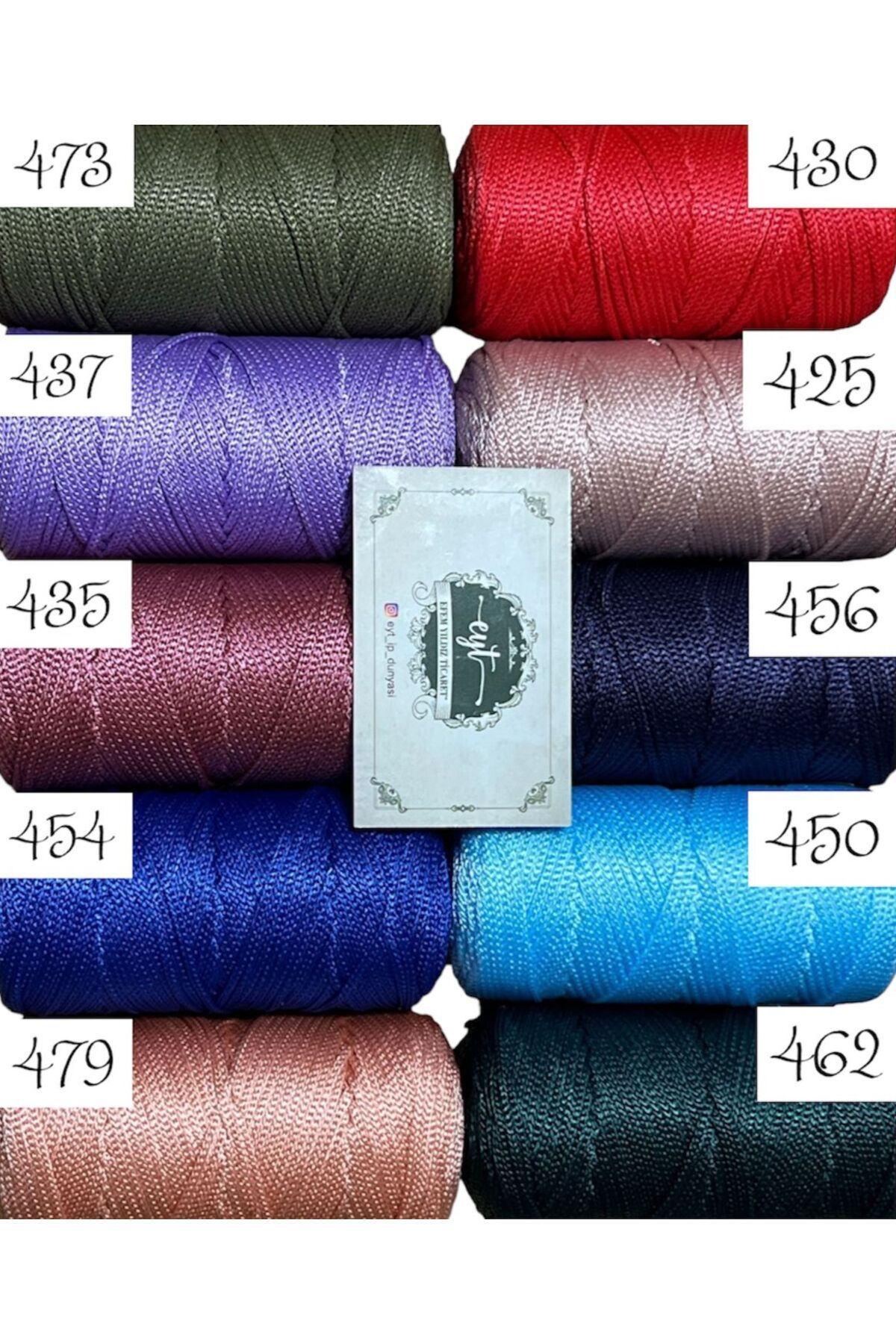 Yıldız Ticaret-مكرميه 100 جرام بوليستر ممتاز - حقيبة ملونة غنية بحبل Orgu Supla 4