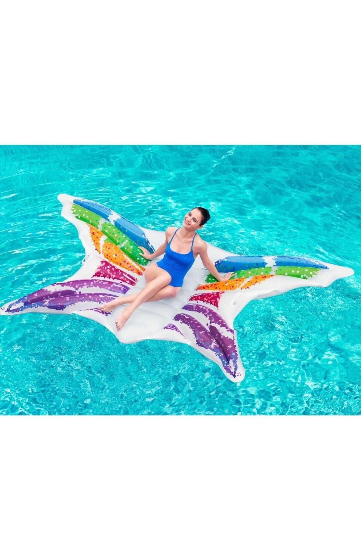 BESTWAY-Bestway Rainbow Butterfly Pool Float 2.94M X 1.93M 26-43261 5