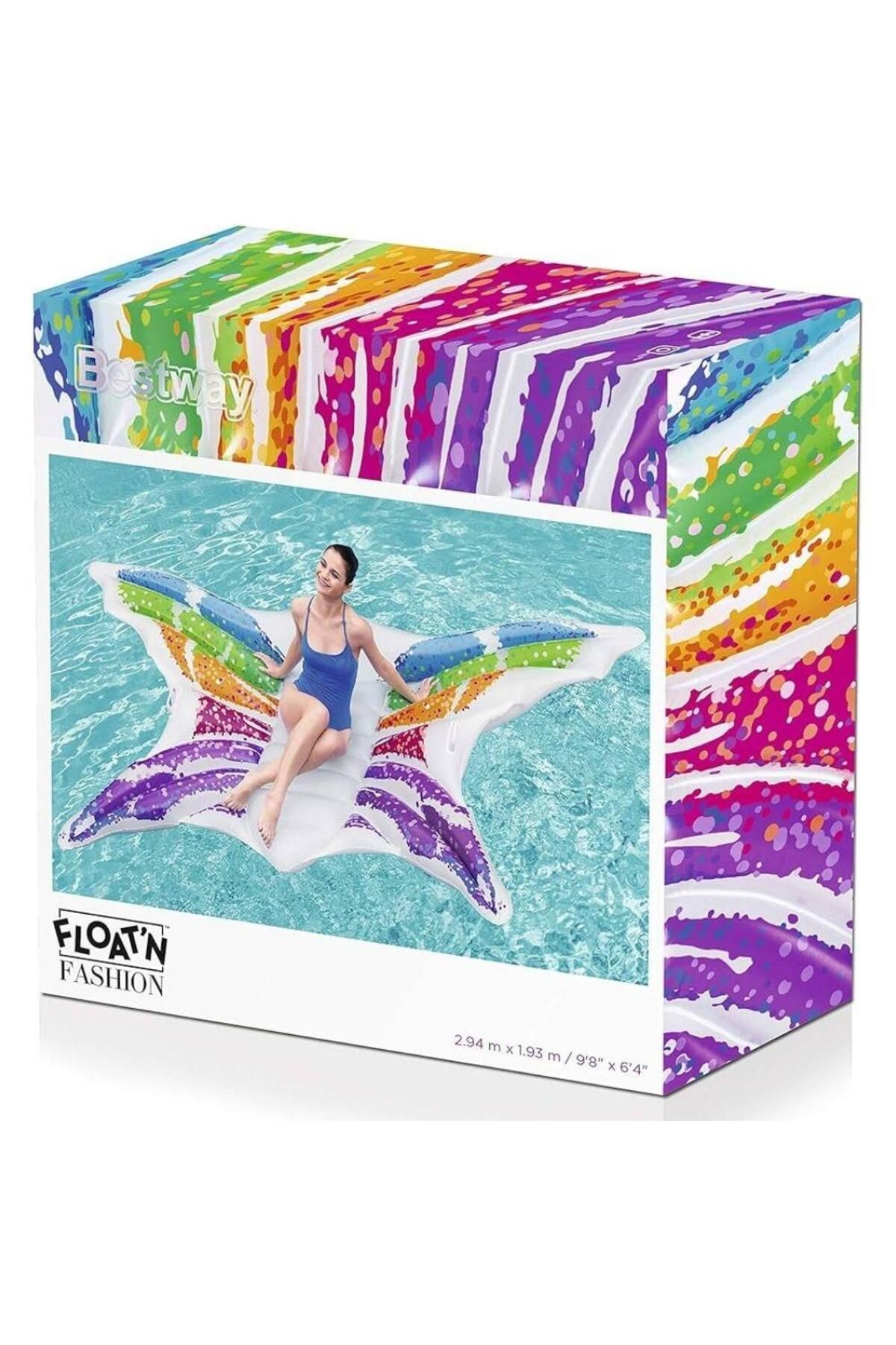BESTWAY-Bestway Rainbow Butterfly Pool Float 2.94M X 1.93M 26-43261 2