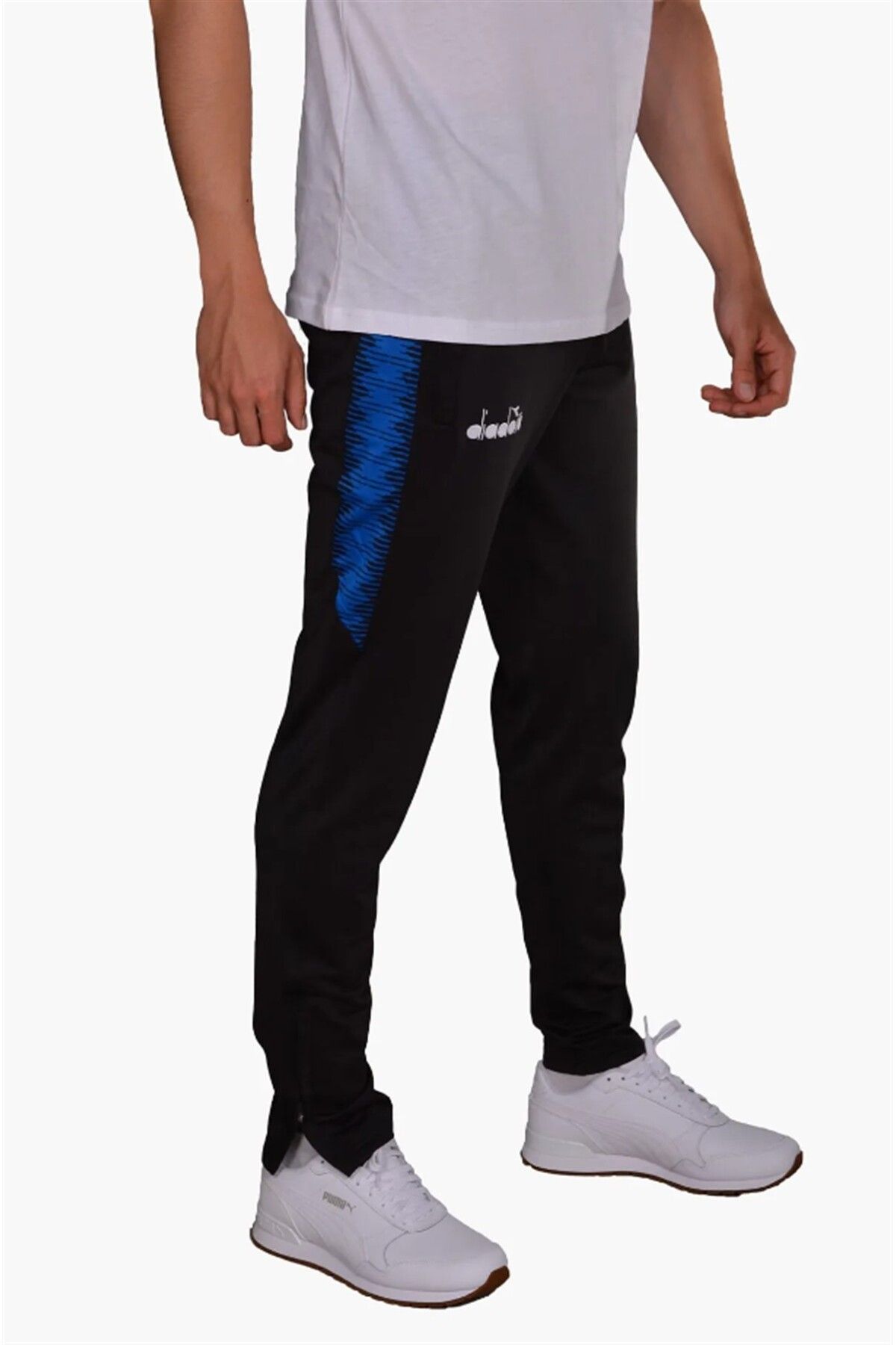 Diadora-Rhythm - Children's Lycra Black-Blue Sweatpants 1