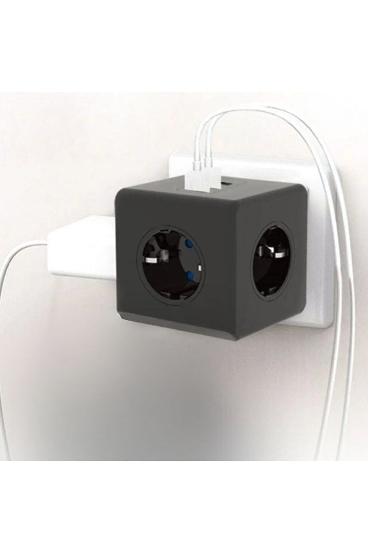 PERİBOİA-Thermal Current Protected Multiplexer Socket - 3 USB, 3 Socket Input Cube 1