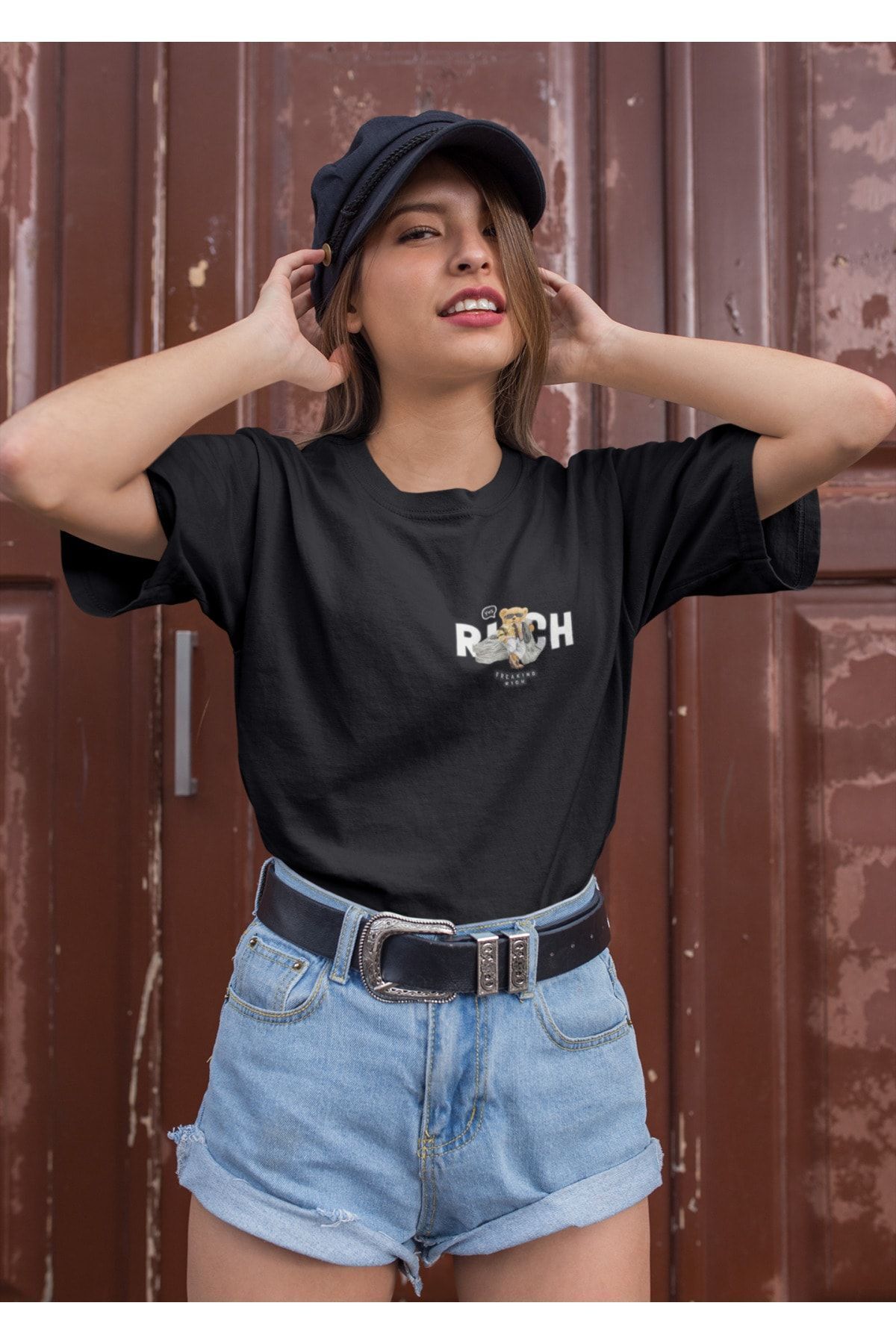 Pasage-Μαύρο μπλουζάκι με στάμπα Oversize 6
