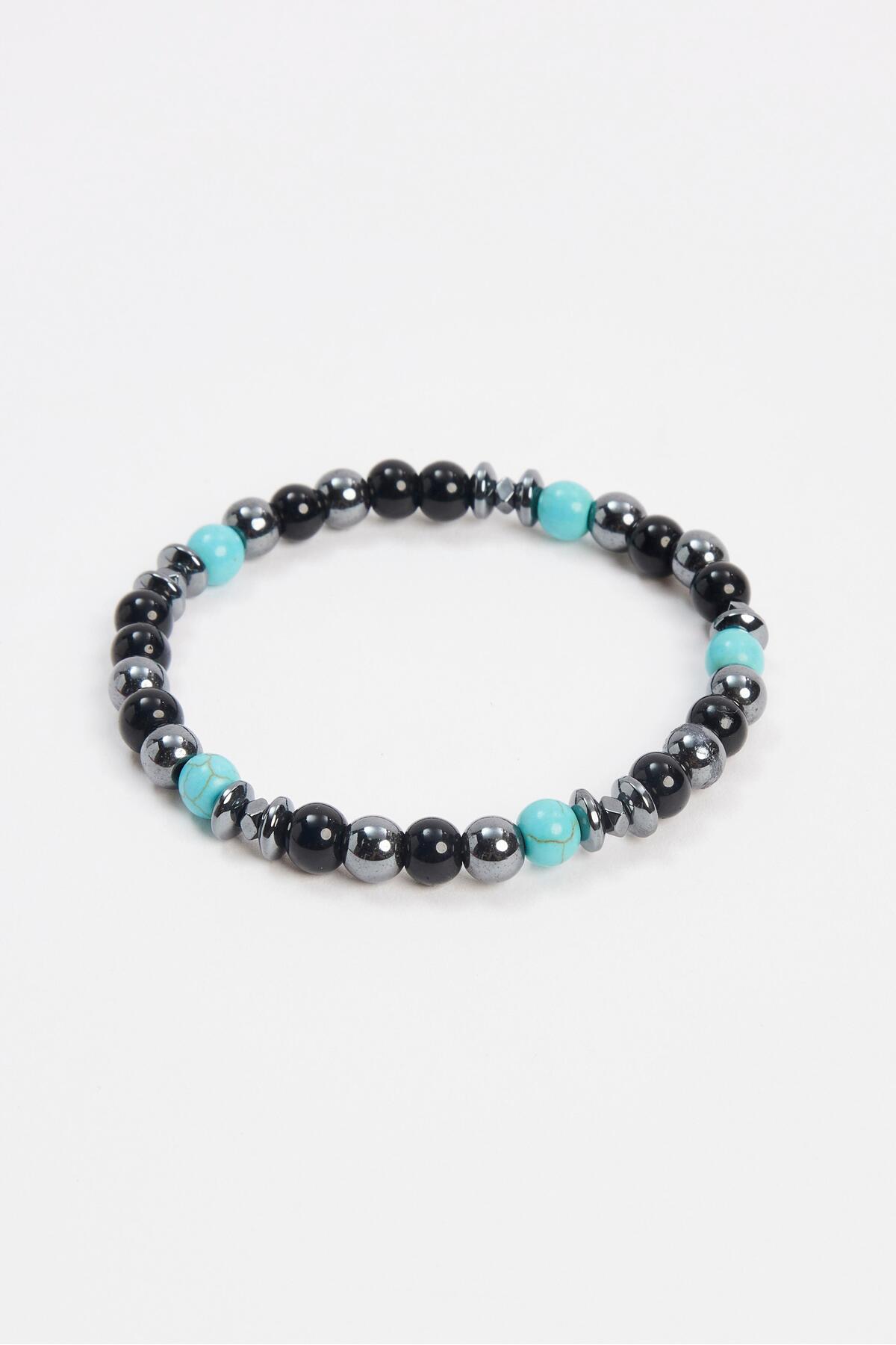 تودورز دستبند مشکی سنگ طبیعی یونیسکس