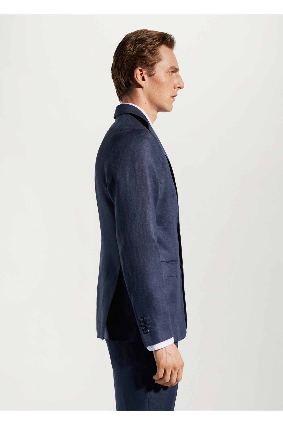 ژاکت مردانه آبی سرمه ای منگو | 57105502 اورجینال - تصویر 3
