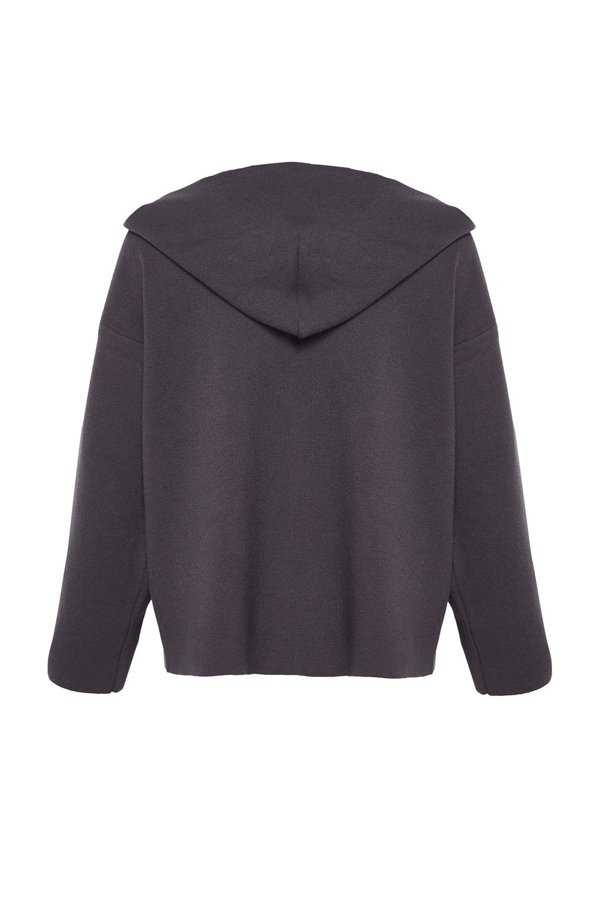 Trendyolmilla  Antrasit Premium İplik/Özel İplik Triko Hırka TWOAW25HI00047 - Görsel 7