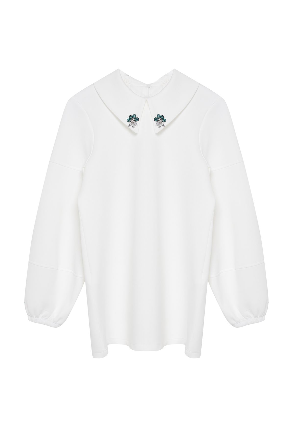 Trendyol Modest-Gestrickte Tunika mit Polokragen und Accessoire-Detail - TCTAW25UK00005 6