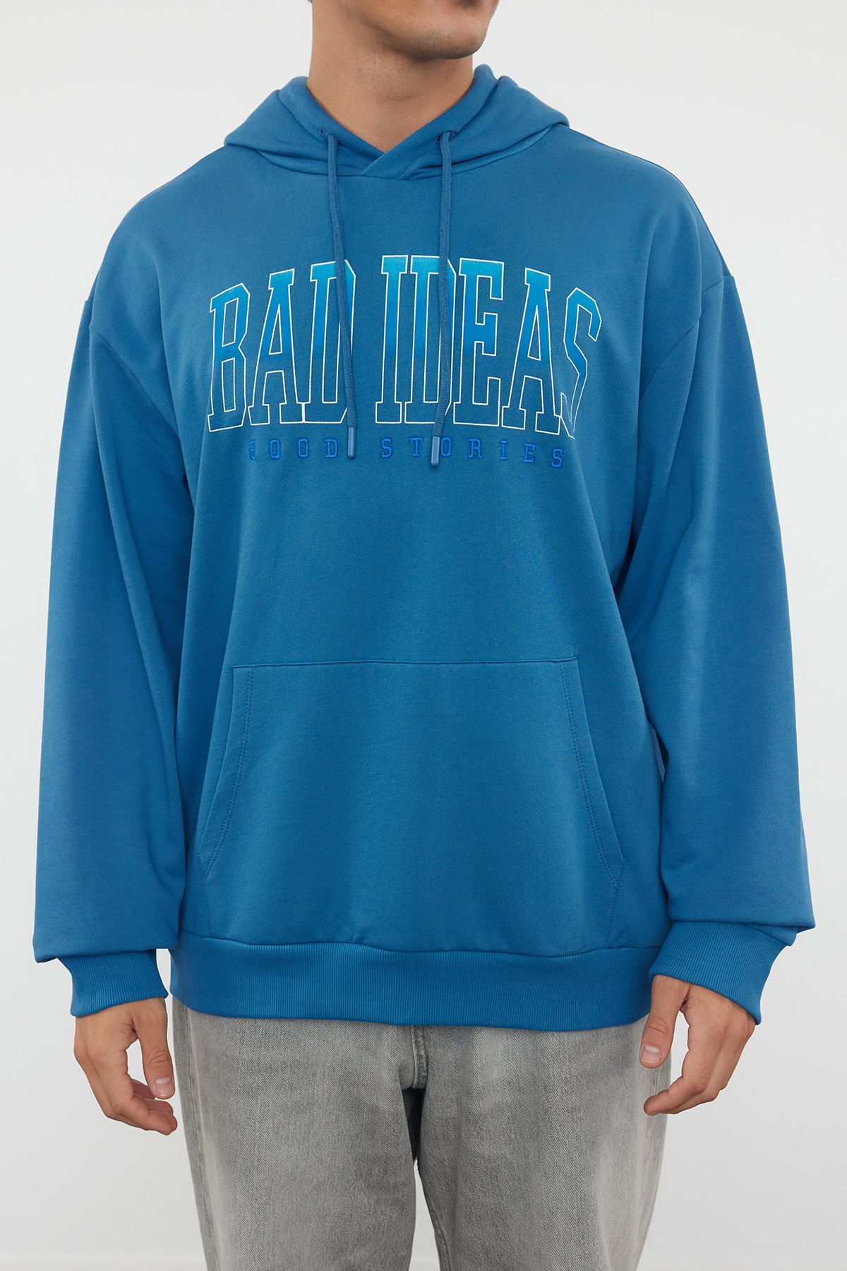 trendyol-man-mens-blue-slogan-long-oversize-s