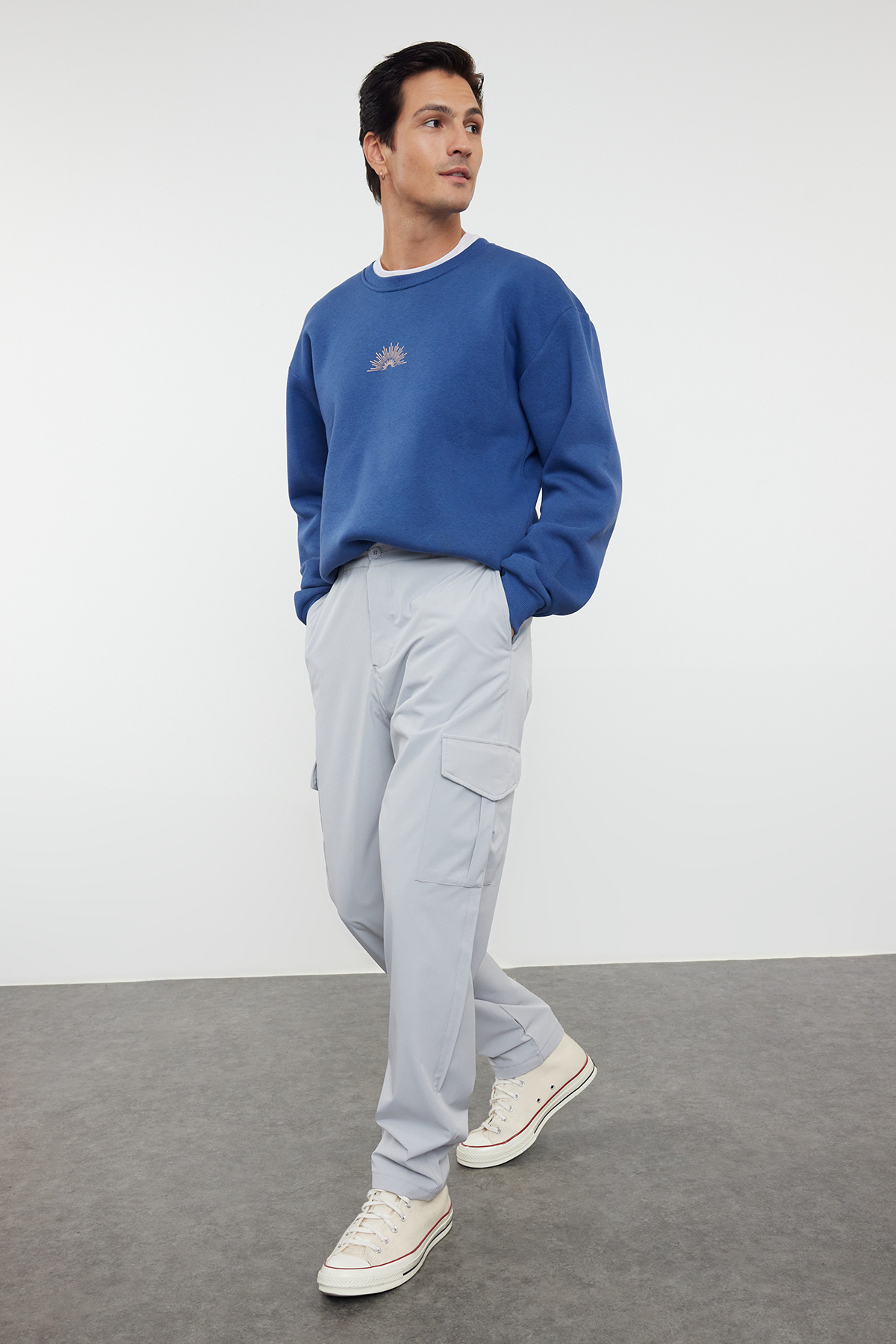  Trendyolmilla Man Ta? Teknik Kuma?l? Kargo Baggy Pantolon