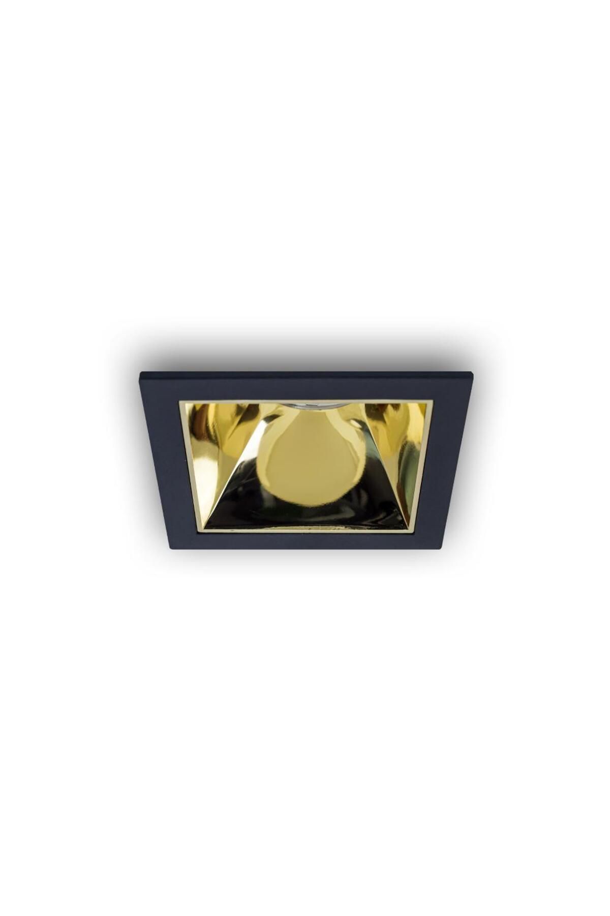 LIGHTMORE-Black Platinum Internal Coated Square Recessed Spot Luminaire - Frame with Gu10 Base 5