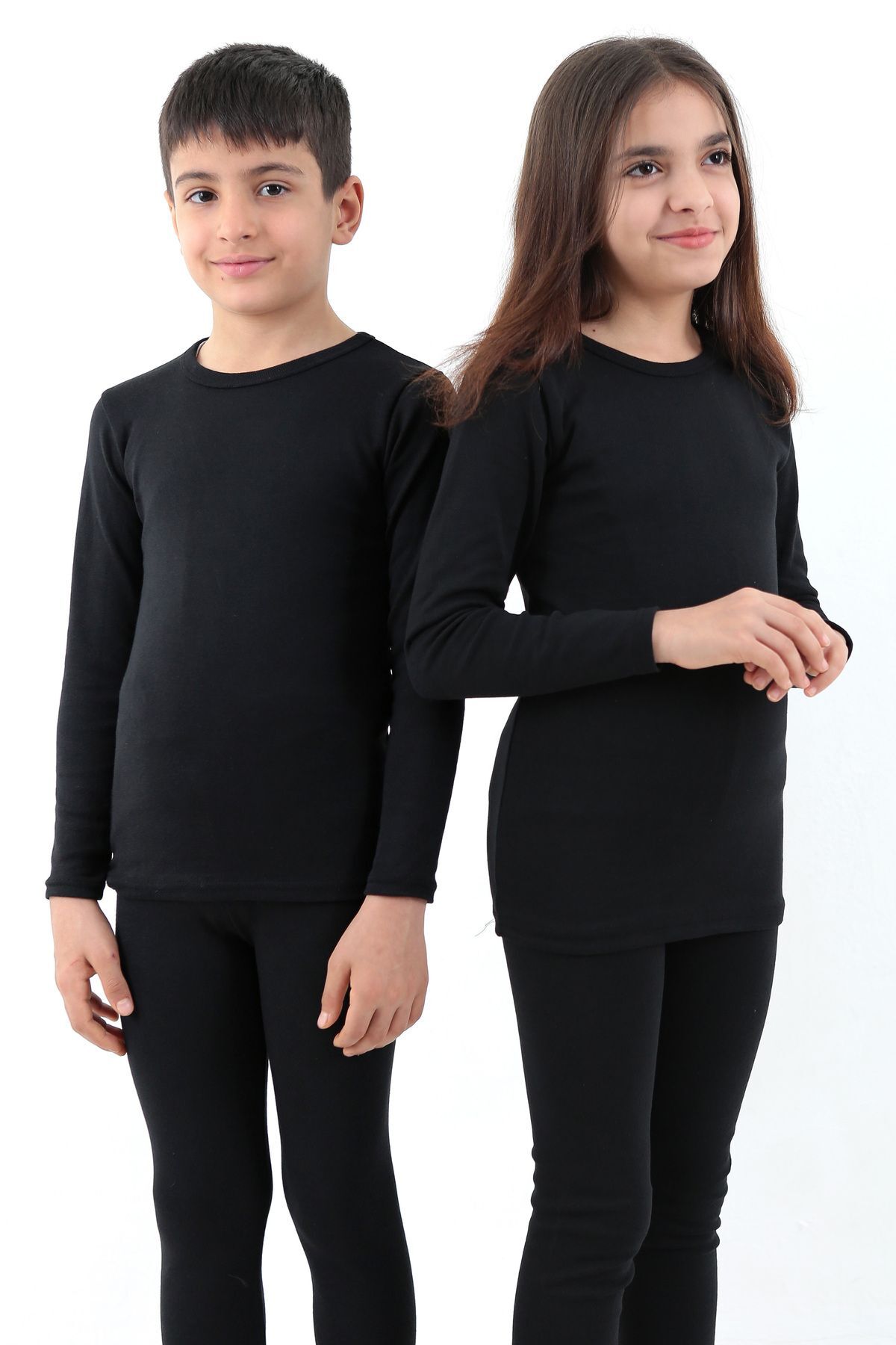 KonForYou 2'li Pamuklu Çocuk Termal Takım | İçi Şardonlanmış Tayt Fanila İçlik fotoğrafı 2 (önizleme)