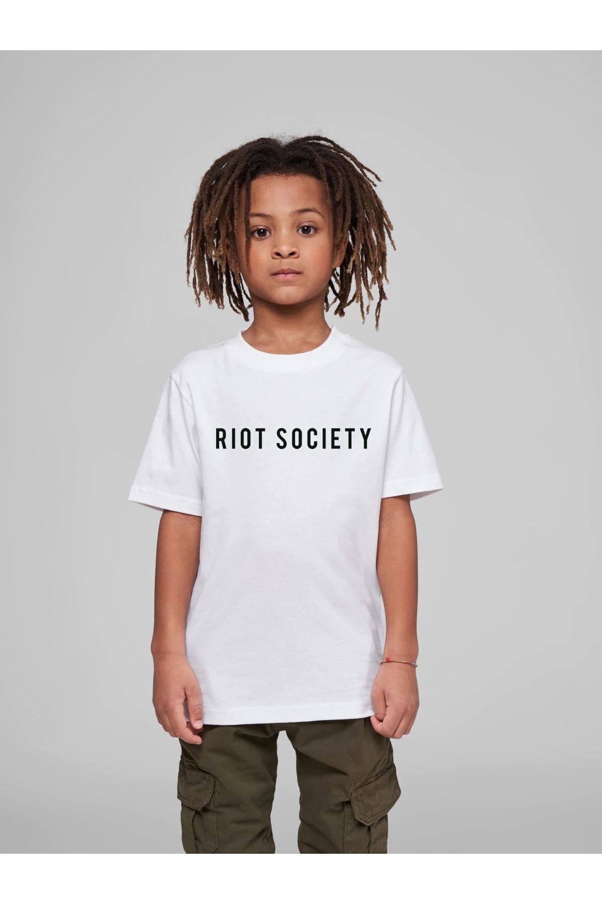 VASK-Tricou supradimensionat pentru copii, unisex, din bumbac Rıot, cu gât crew 1