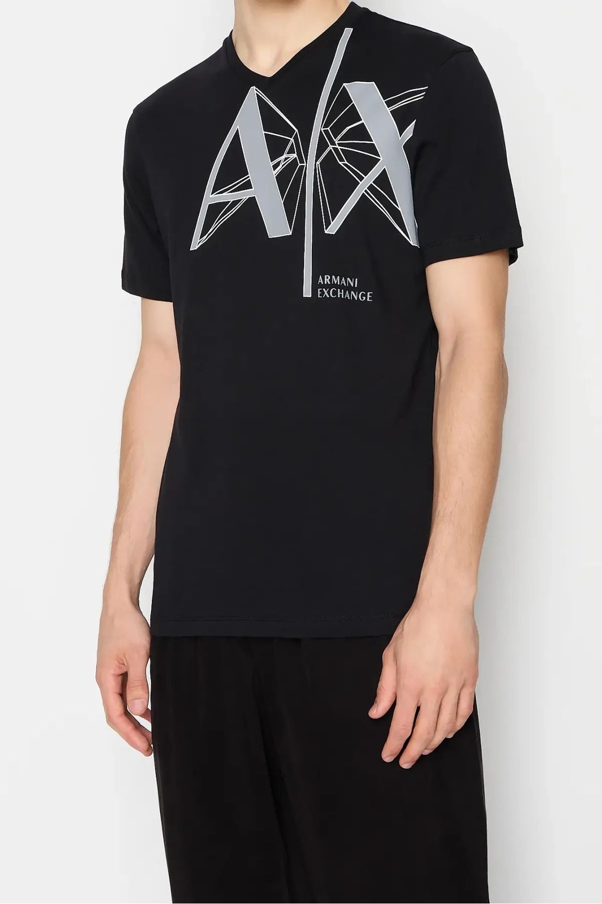 تی شرت مشکی مردانه دوچرخه یاکا سیاه Armani Exchange