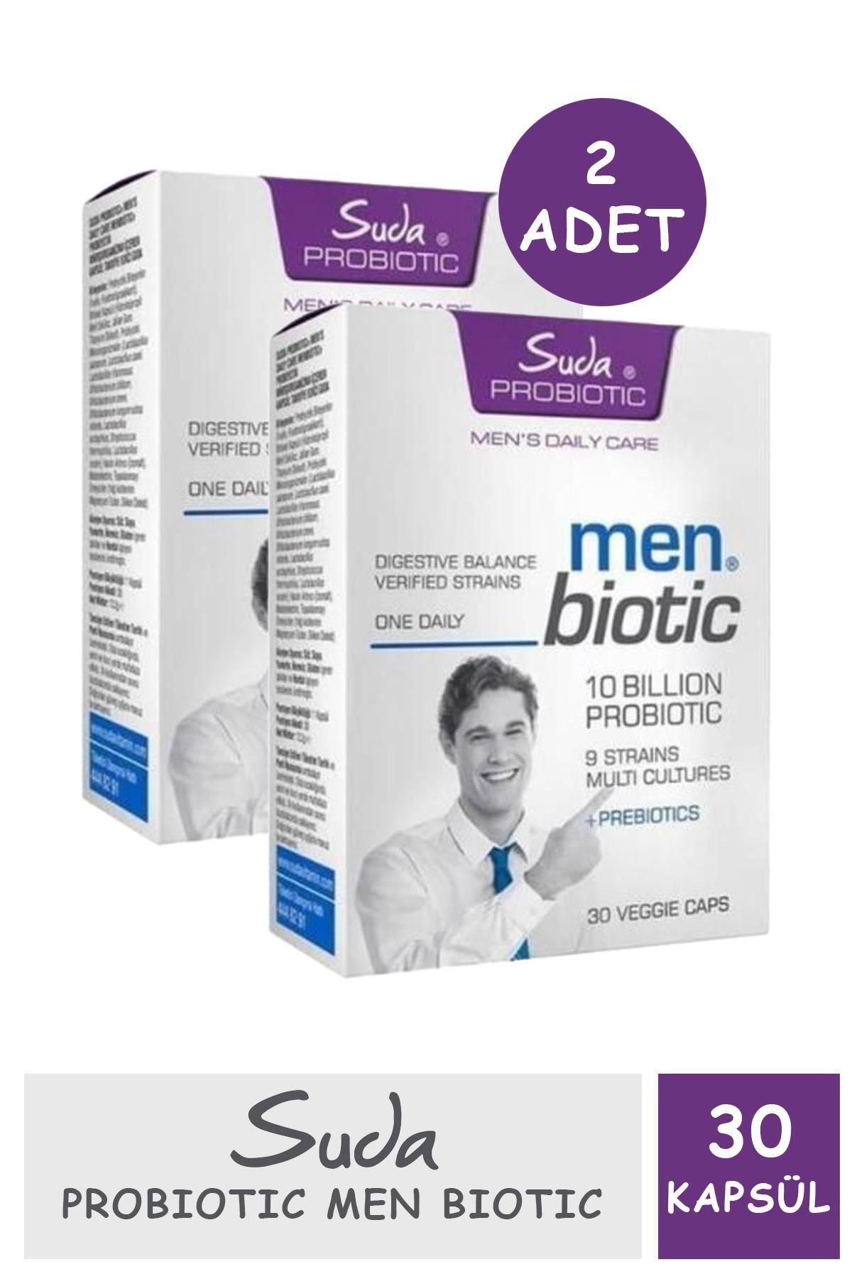 Suda Vitamin MenBiotic Erkeklere Özel Probiyotik+Prebiyotik Sindirim,Bağışıklık ve Erkek Sağlığı 30 Kapsül x2adet