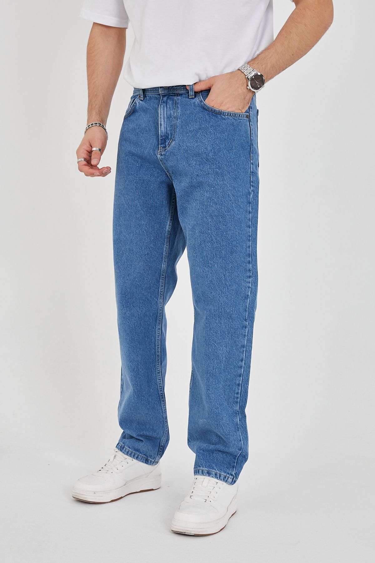 ENZİM JEANS-Pánske baggy džínsy zo 100% bavlny 2