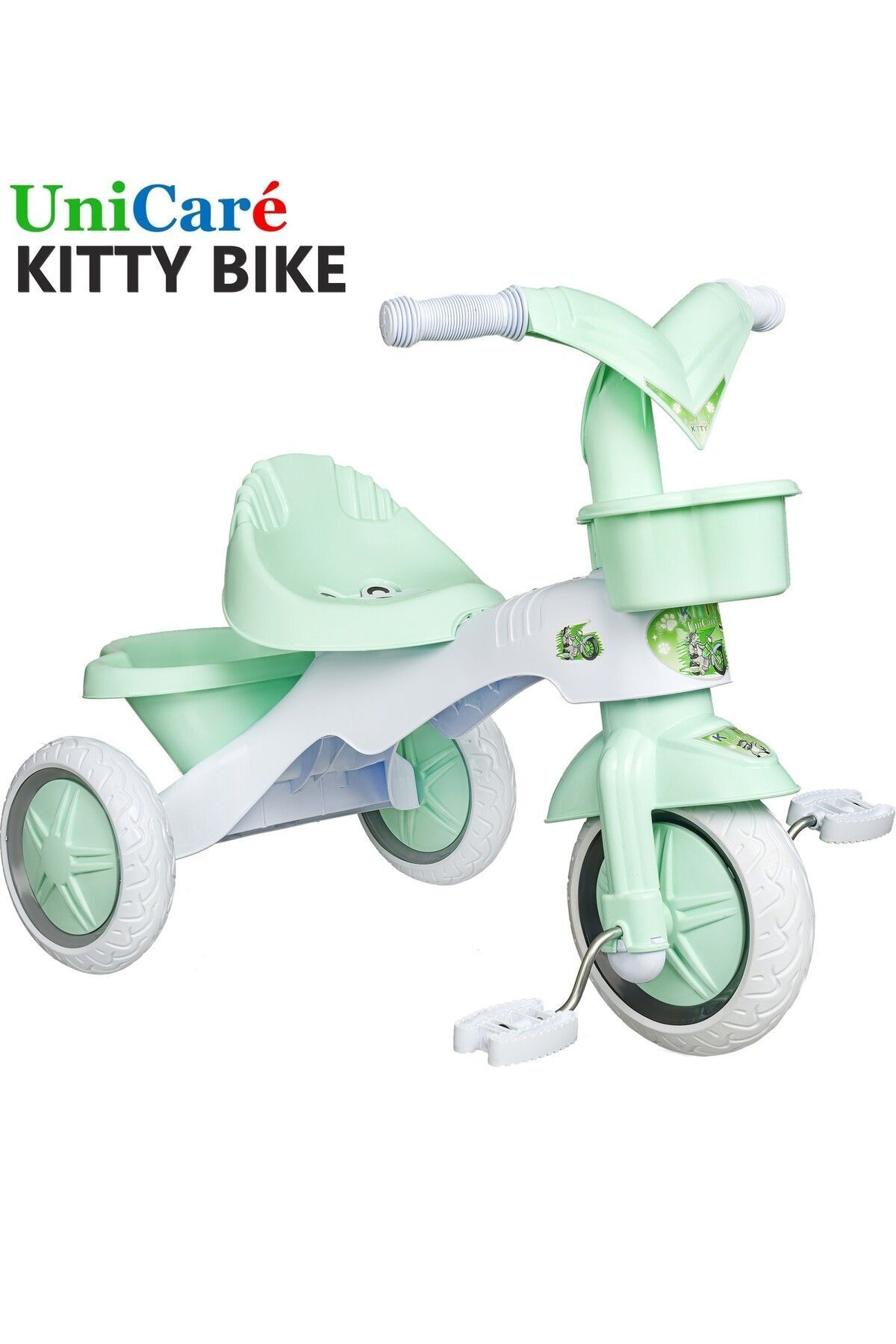 Tricycle Children's Bicycle 3 Wheel Bicycle 1.5-3 Years Old Plastic Motor First Bicycle with Basket