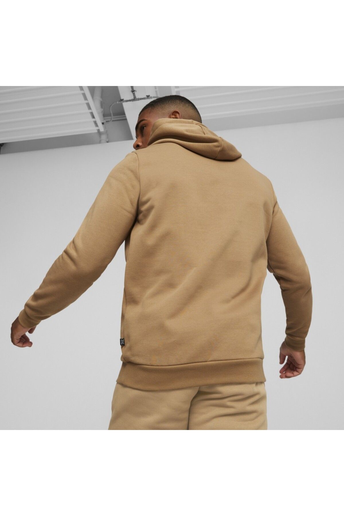 Puma-هودي رجالي بني بغطاء للرأس - شعار أساسي كبير 2