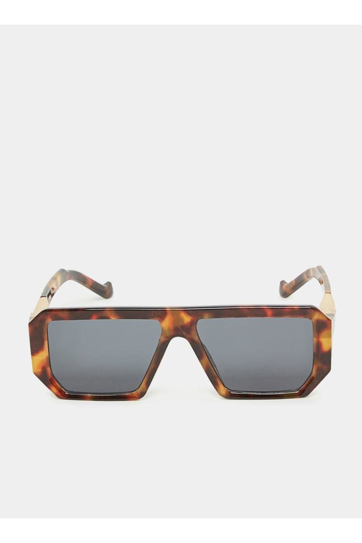 Styli-Tortoise Wide Frame Rectangle Sunglasses 7